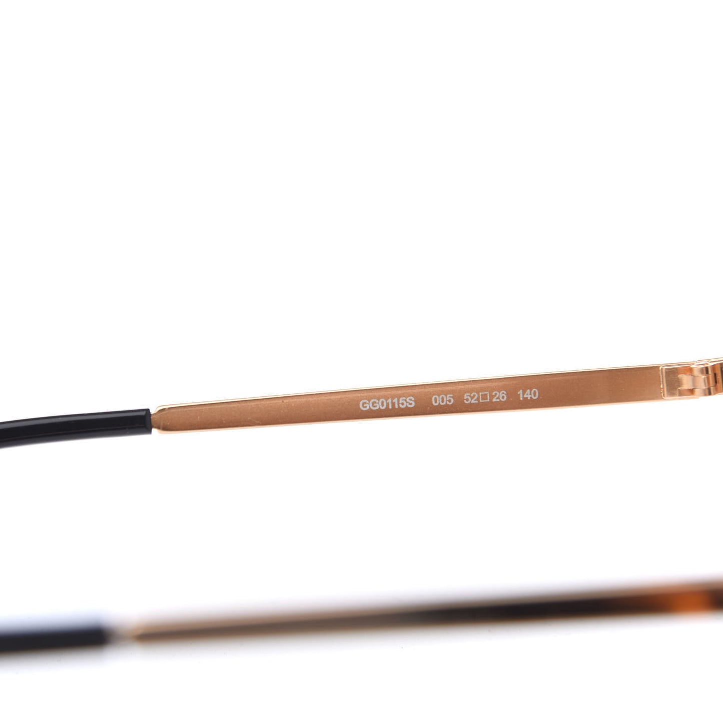 Metal Acetate Crystal Oversize GG0115S Sunglasses Gold