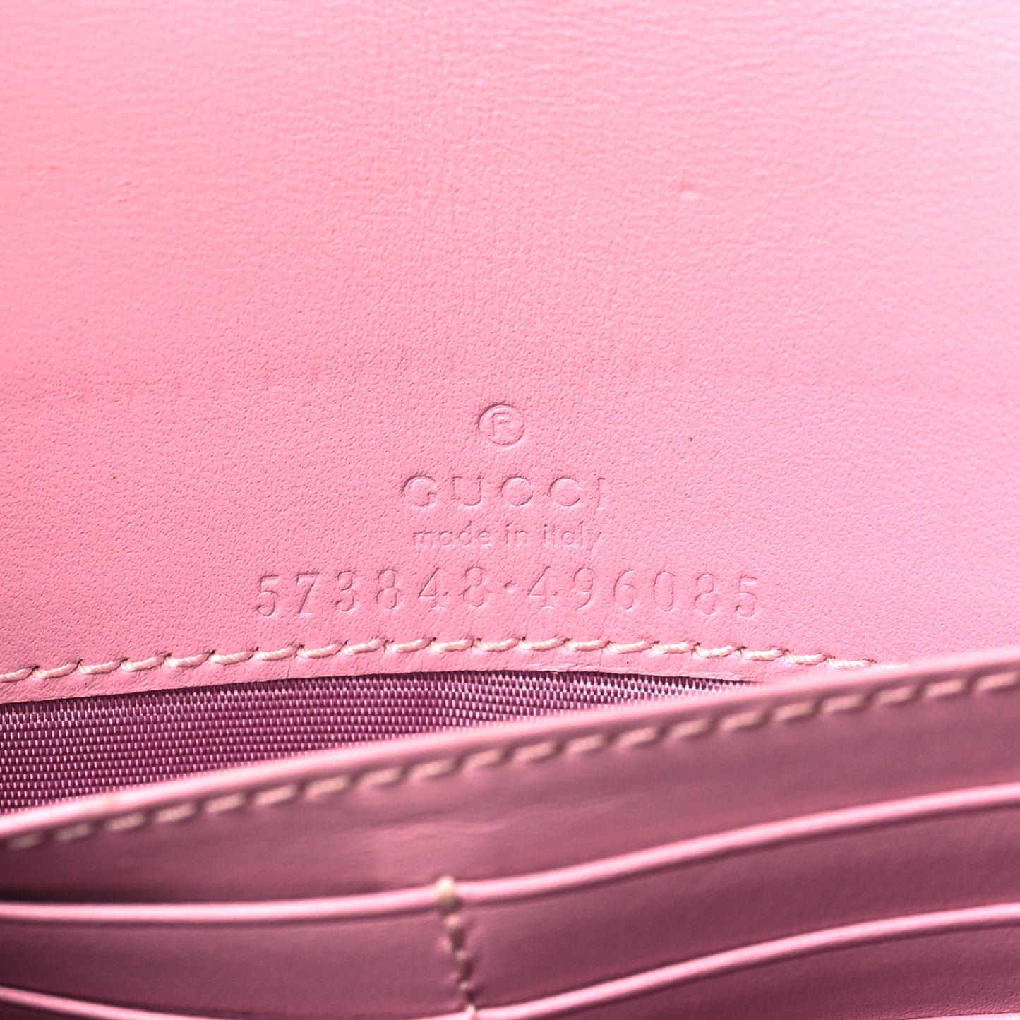 GG Supreme Monogram Strawberry Chain Wallet