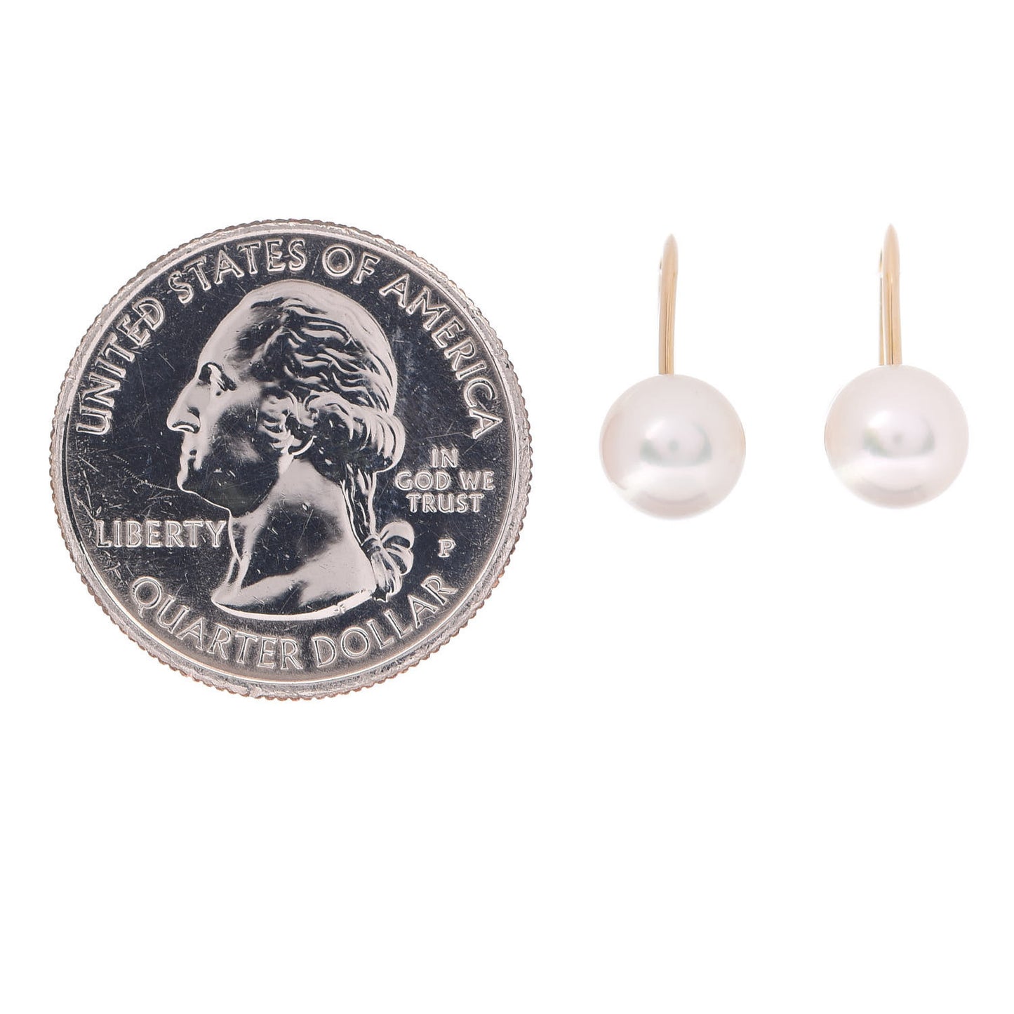 14K Yellow Gold Akoya Pearl 7mm Screw-Back Earrings