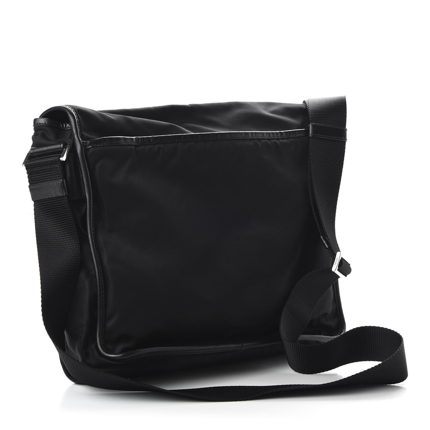 Tessuto Nylon Saffiano Messenger Satchel Black