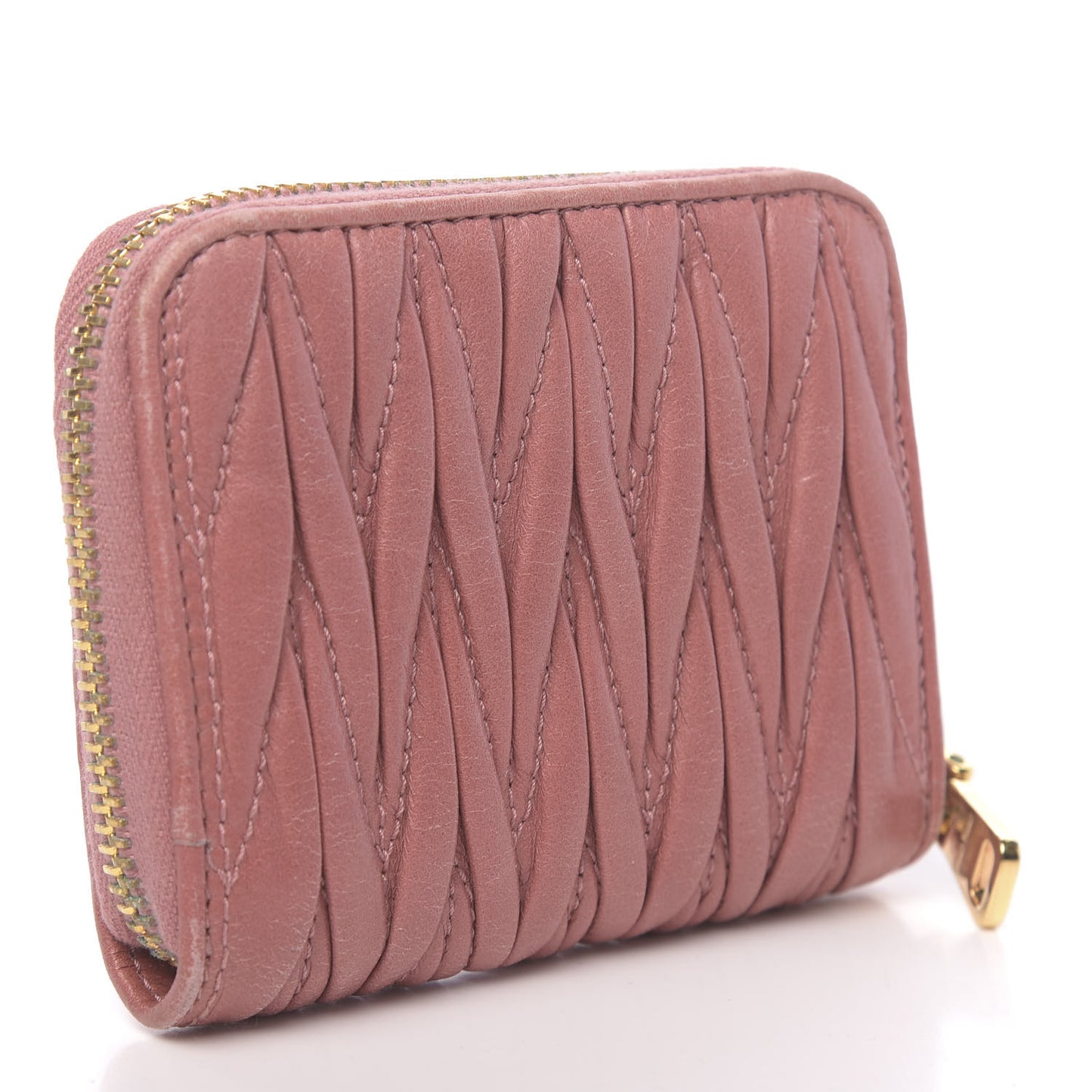 Nappa Matelasse Zip Around Compact Wallet Loto