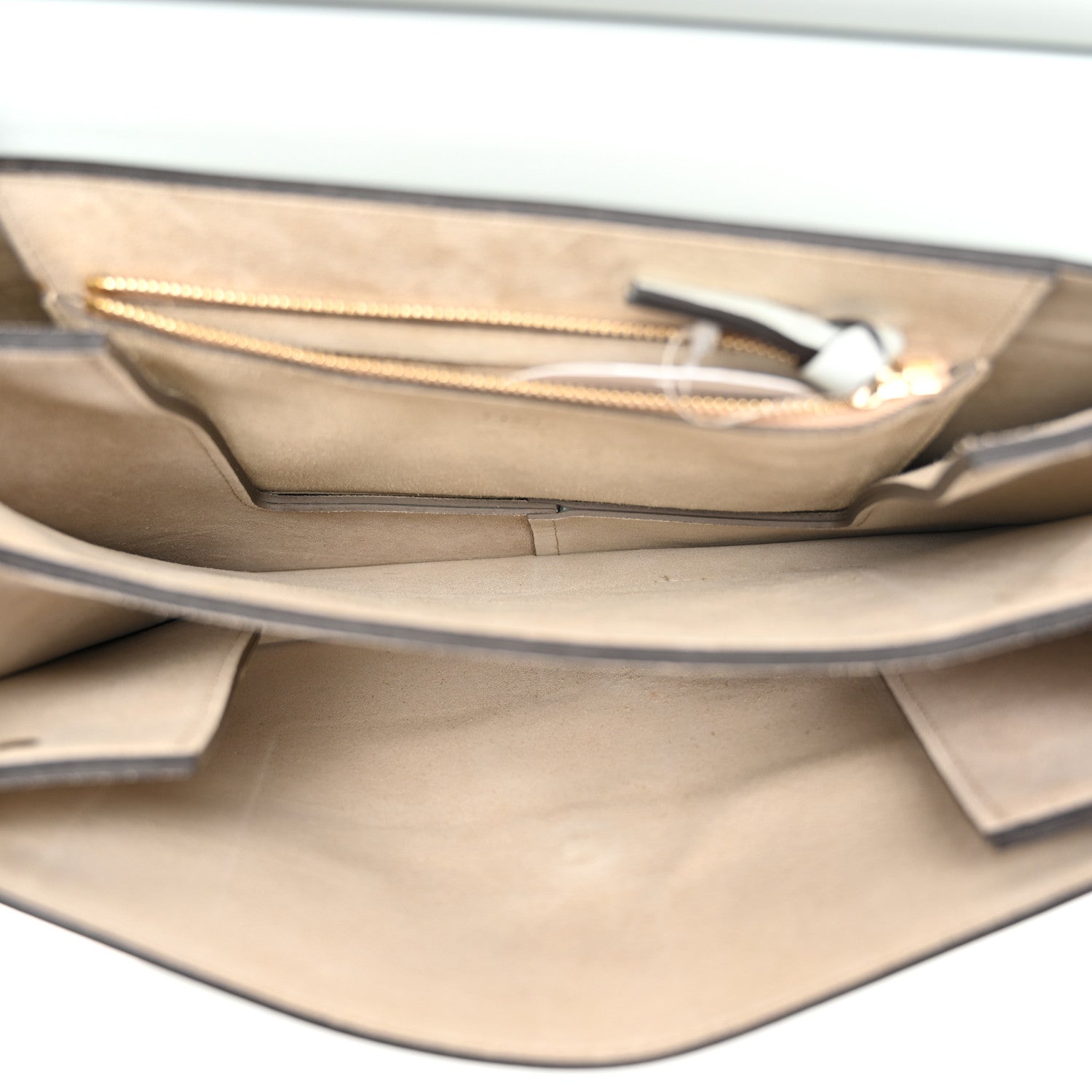 Chloe Calfskin Suede Medium Faye Shoulder Bag Airy Grey 5 of 9