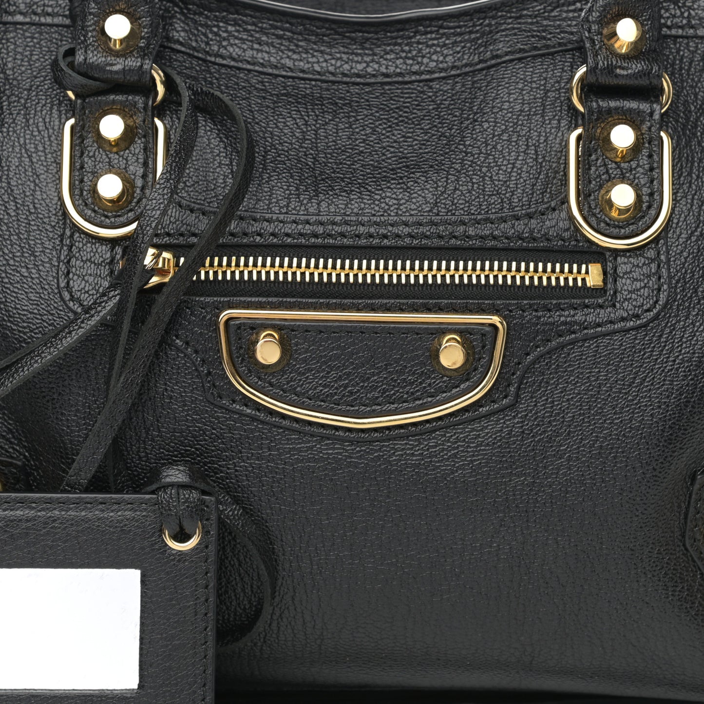 Chevre Gold Metallic Edge Hardware S City Black