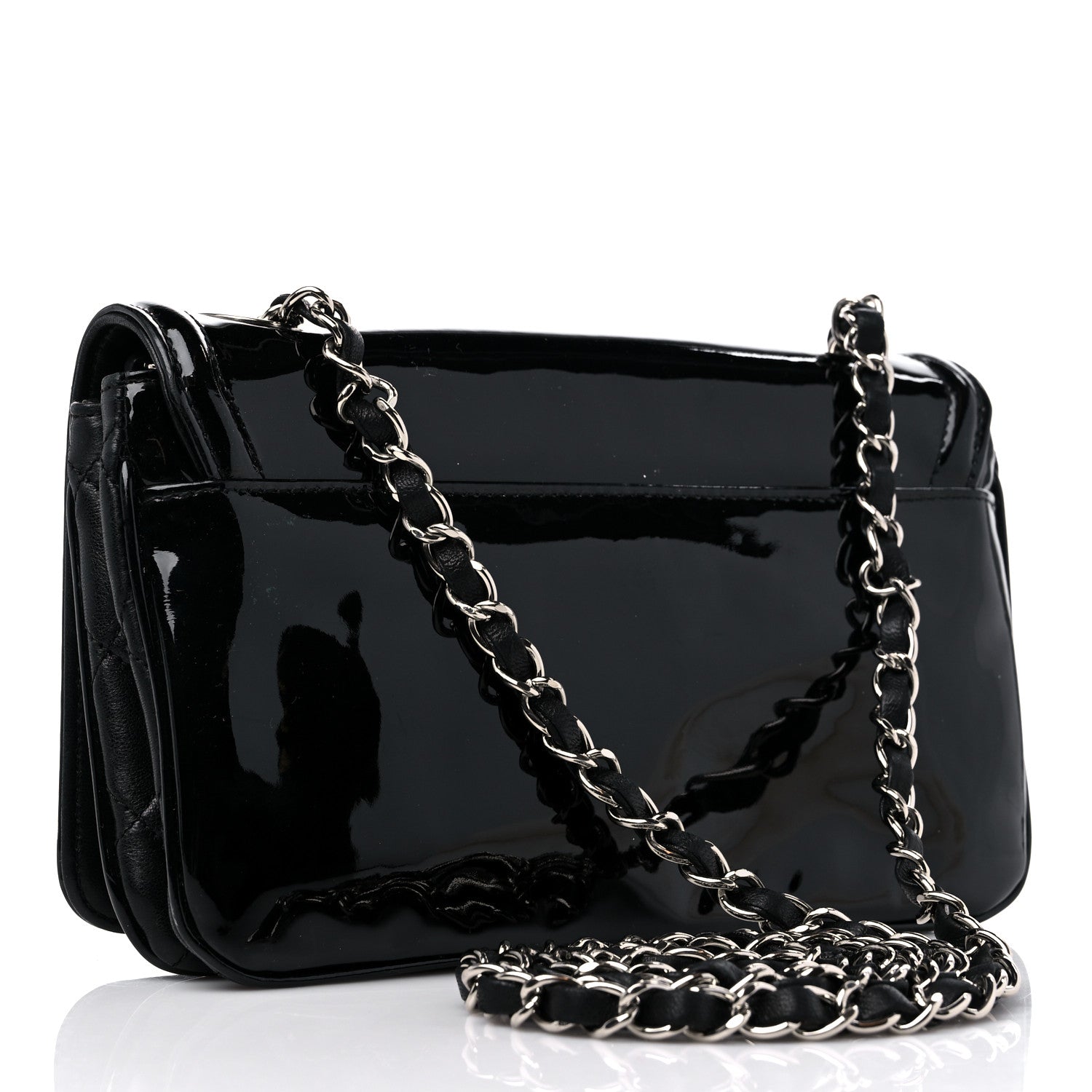 Chanel Patent Lipstick Wallet On Chain Black 3 of 17