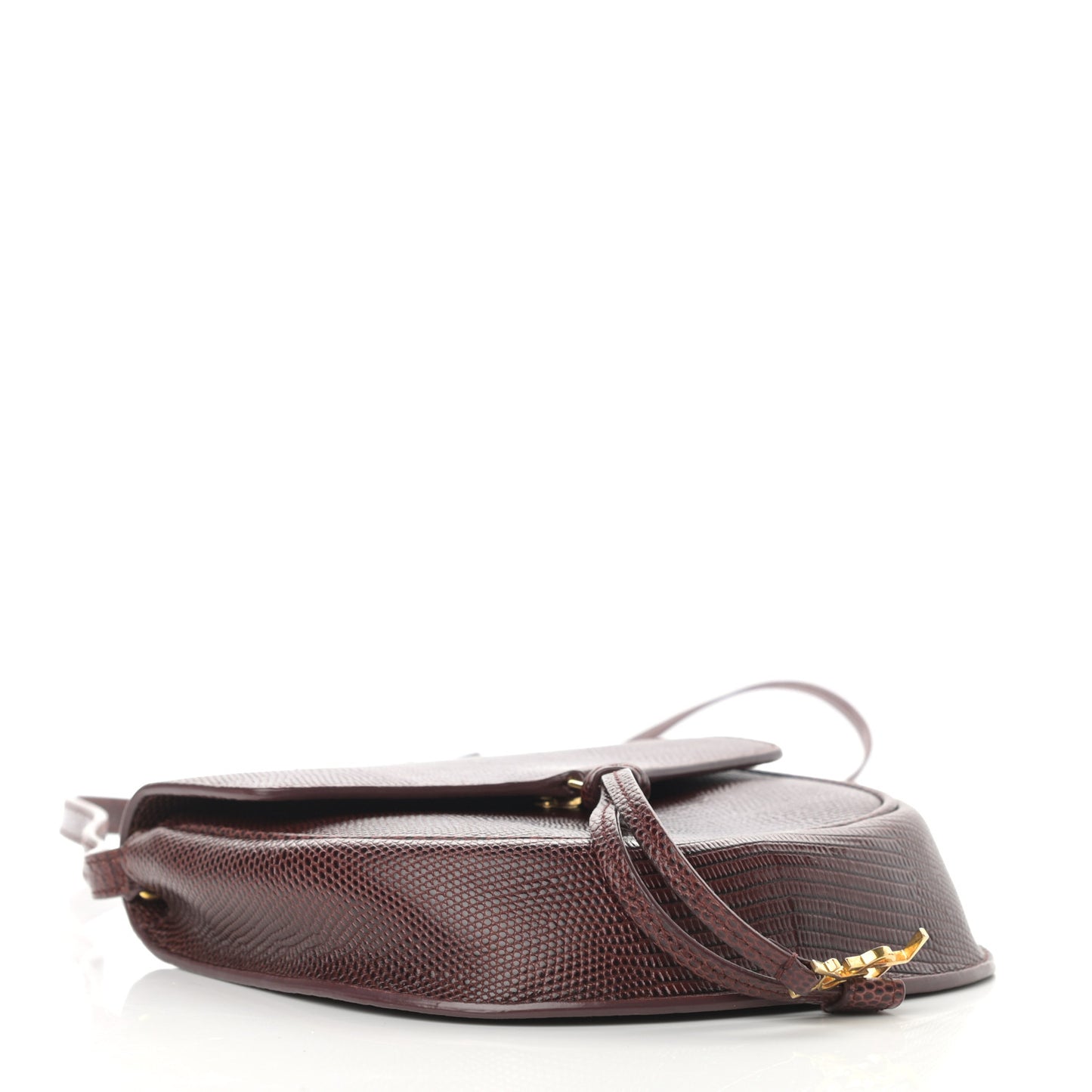 Lizard Small Datcha Satchel Bag Brown