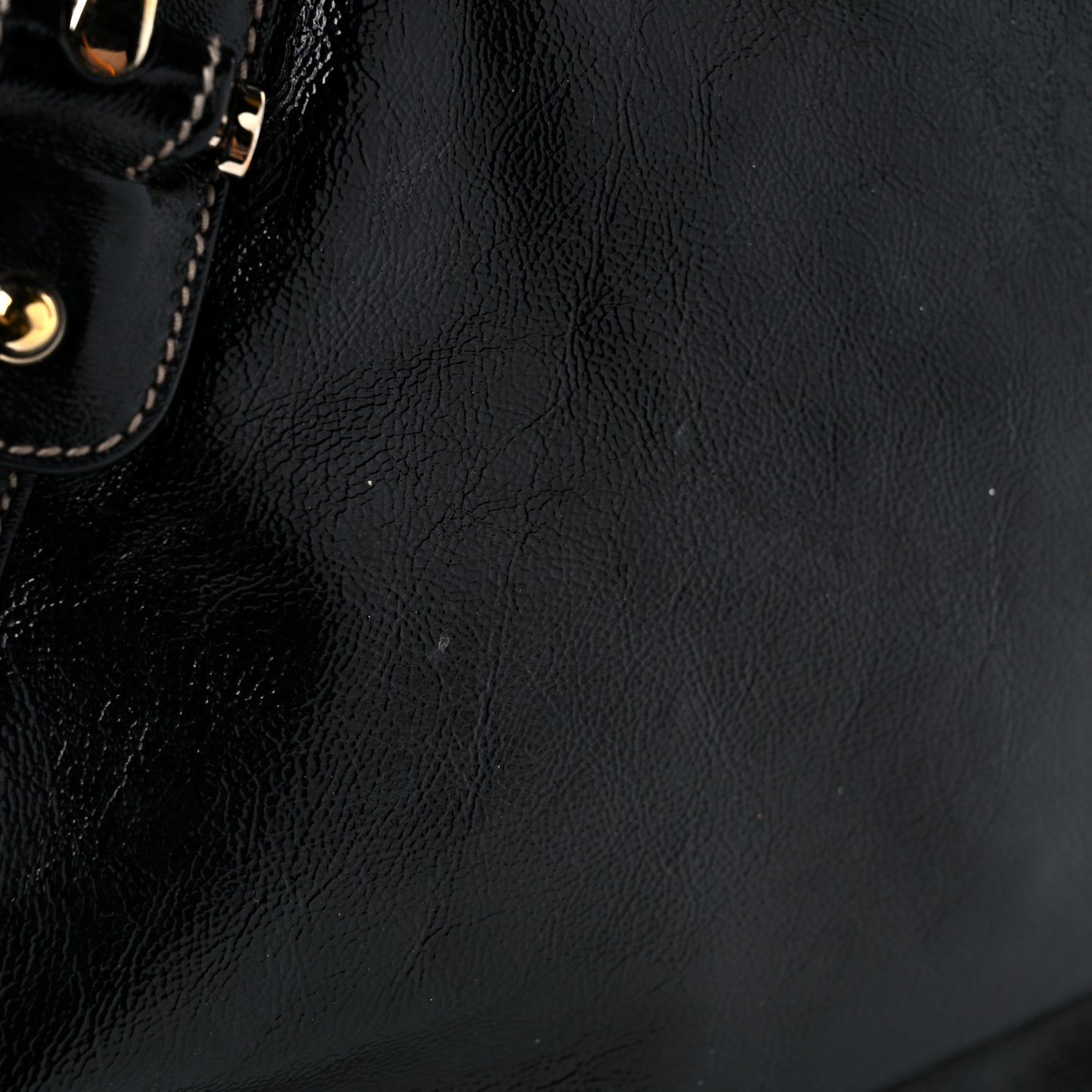 Patent Medium Pelham Shoulder Bag Black