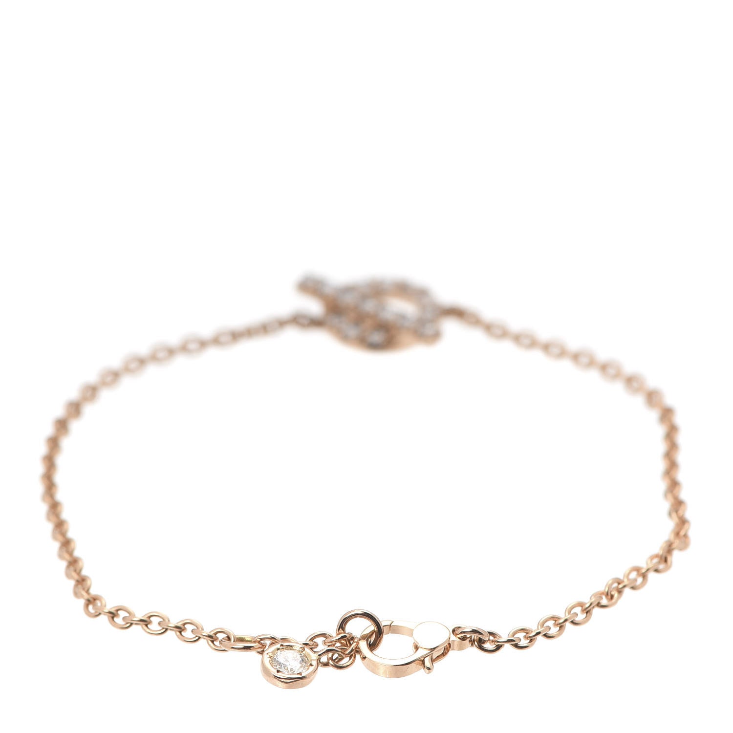 Hermes 18K Rose Gold Diamond Finesse Bracelet ST 3 of 6