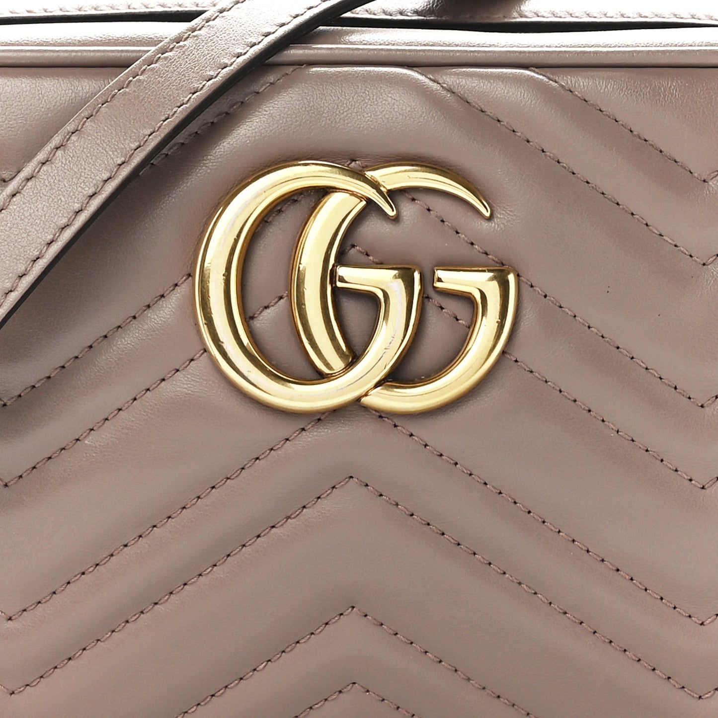 Calfskin Matelasse Small GG Marmont Chain Shoulder Bag Porcelain Rose