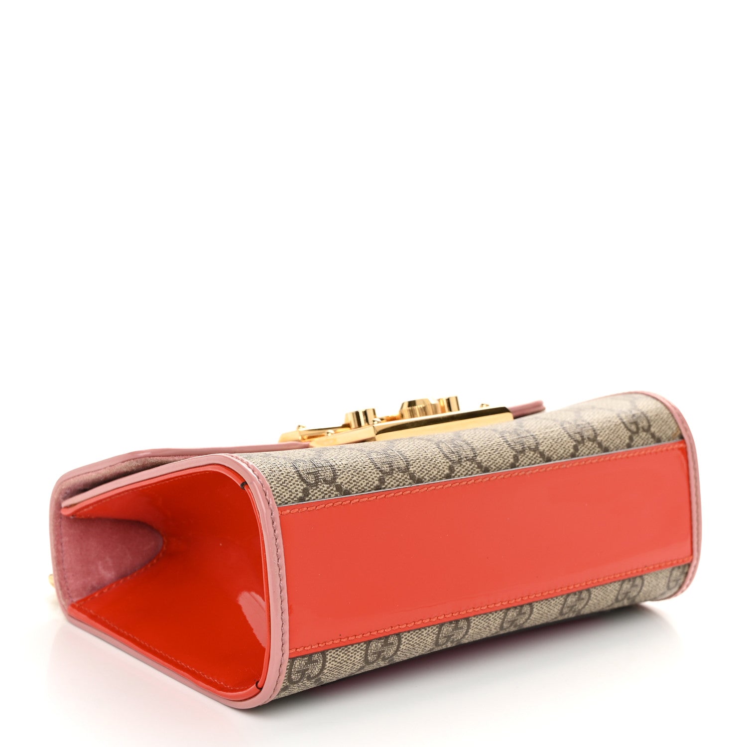 Gucci GG Supreme Monogram Patent Small Padlock Shoulder Bag Multicolor 4 of 12