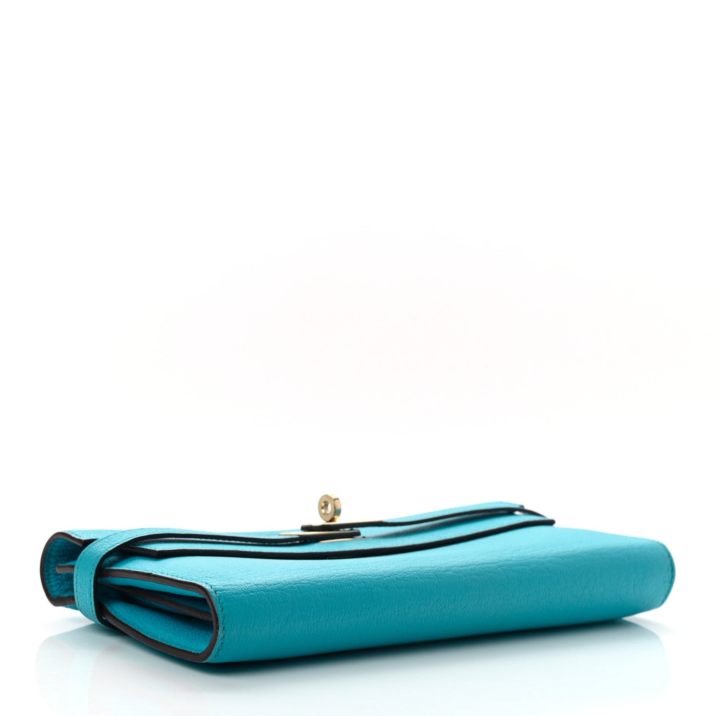 Chevre Mysore Kelly Longue Wallet Turquoise