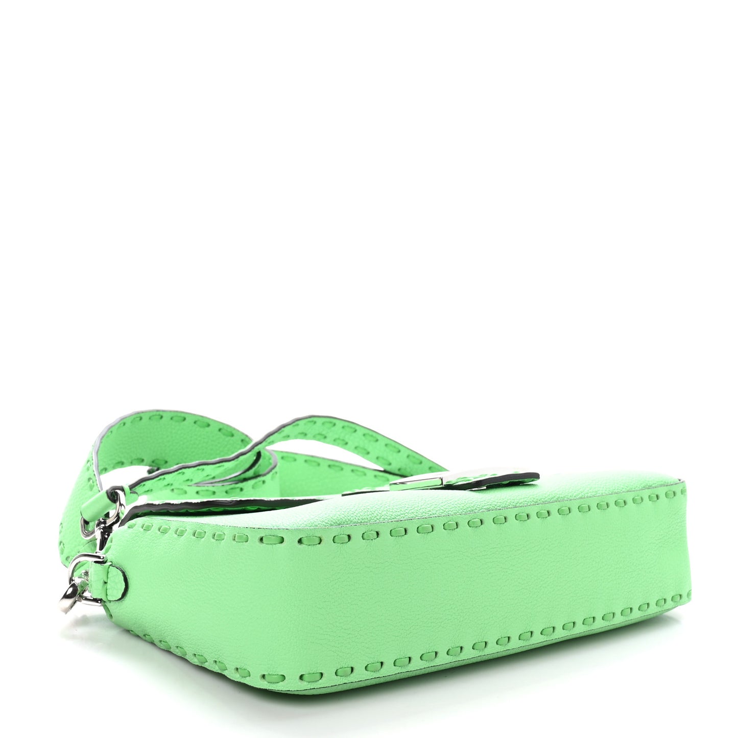 Cuoio Roma Sellerissima Nappa Sintetica Tape Stitch Baguette Edamame