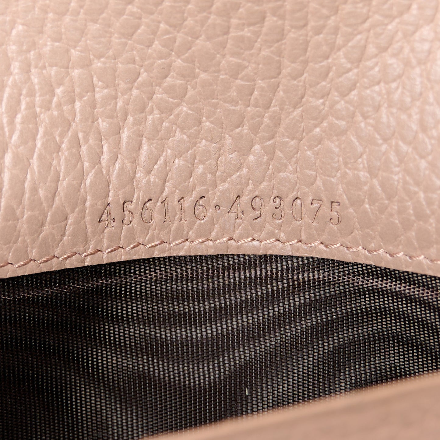 Dollar Calfskin GG Supreme Monogram GG Marmont Continental Wallet Old Rose Beige Ebony