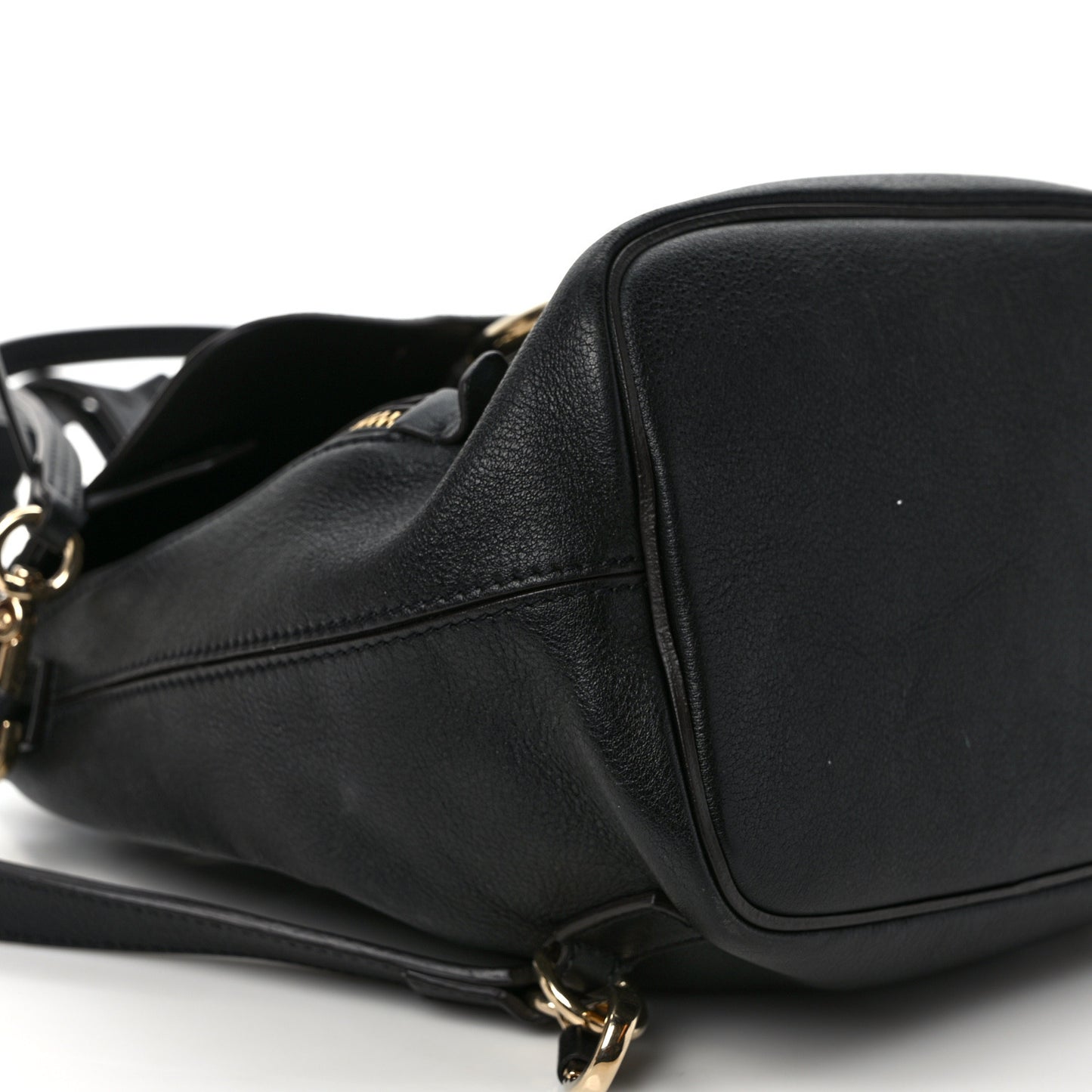 Suede Calfskin Small Faye Backpack Black