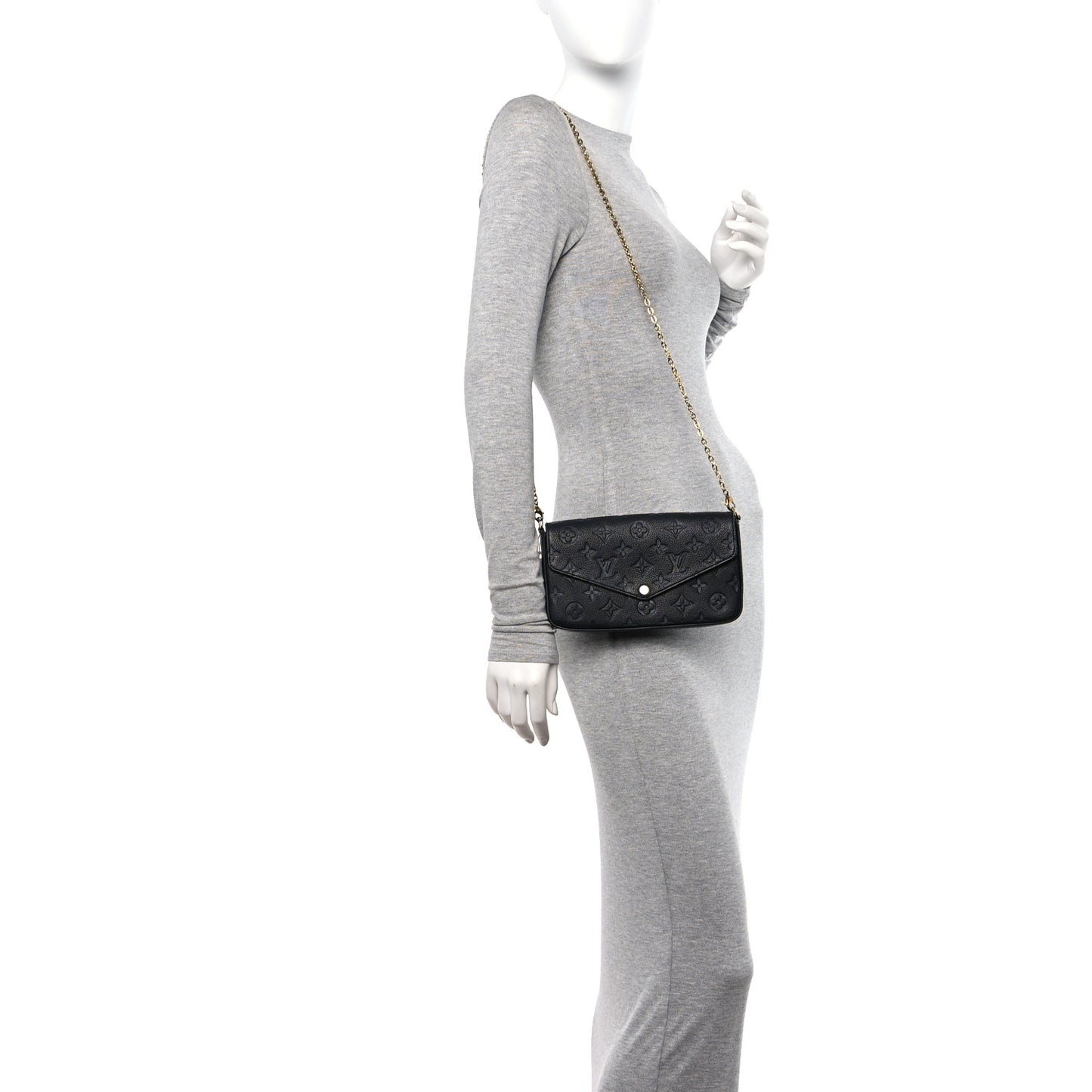 Empreinte Pochette Felicie Chain Wallet Black