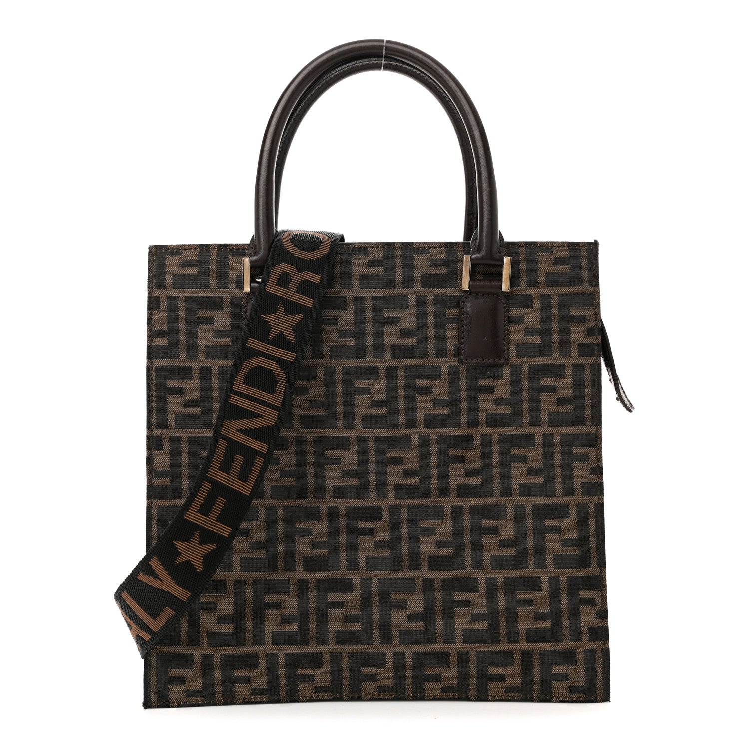 Fendi Zucca Top Handle Vertical Tote Tobacco 1772961 – FASHIONPHILE