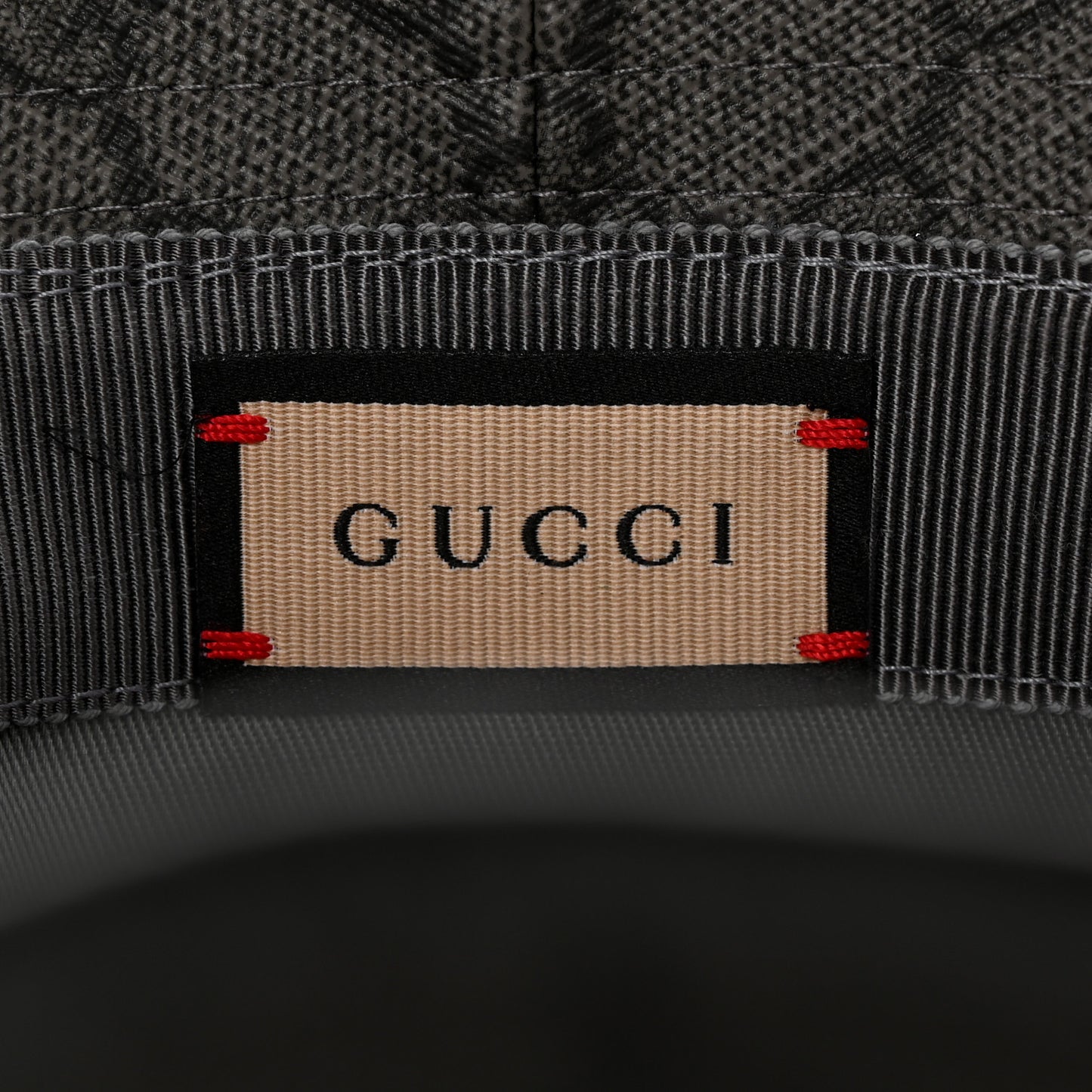 GG Supreme Monogram Textured Dollar Calfskin GG Blackie Fedora Hat L Grey Black Graphite