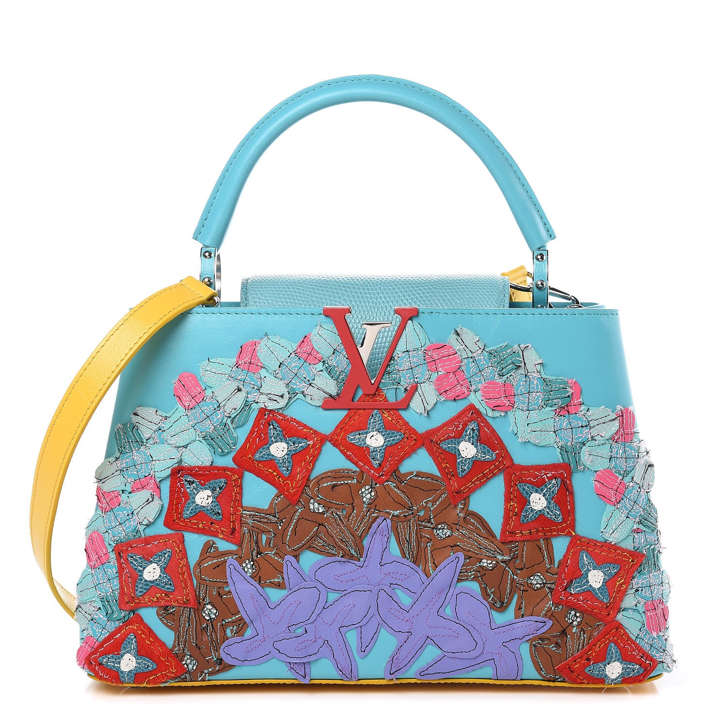 Louis Vuitton Calfskin Lizard Artycapucines Tschabalala Self PM