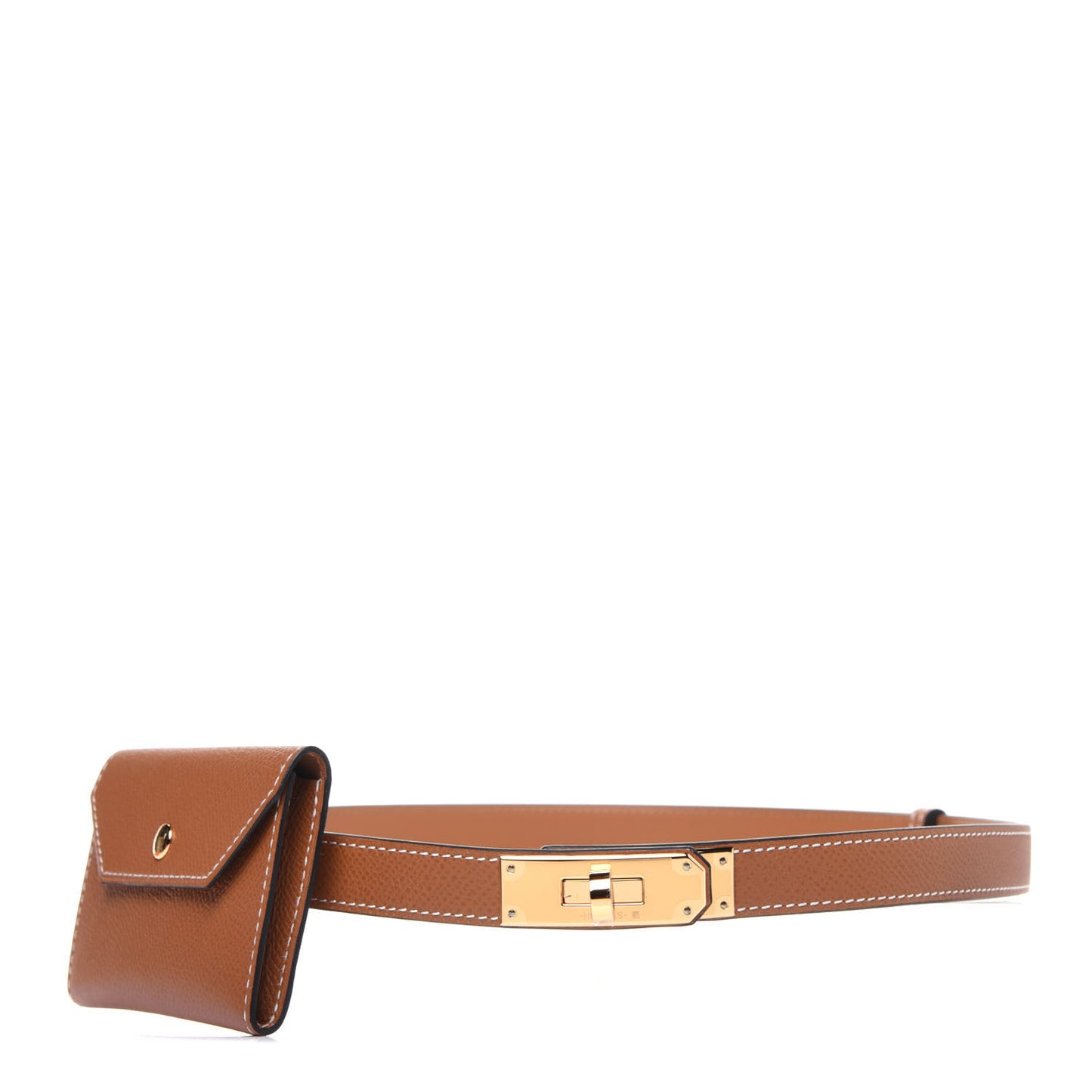 Epsom Kelly Pocket Belt Gold