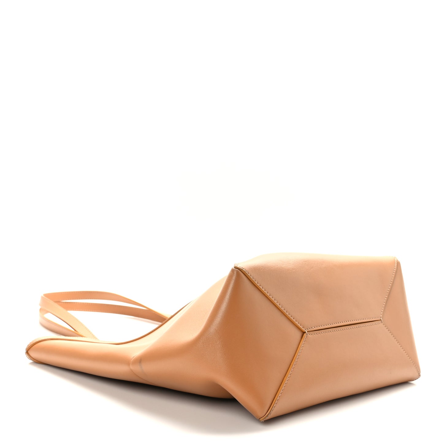 Shiny Calfskin Medium Puzzle Fold Tote Warm Desert