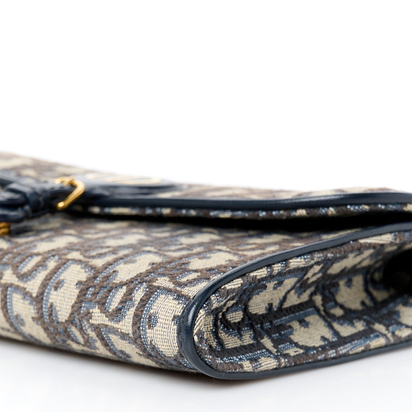Oblique Bobby East West Pouch With Chain Blue