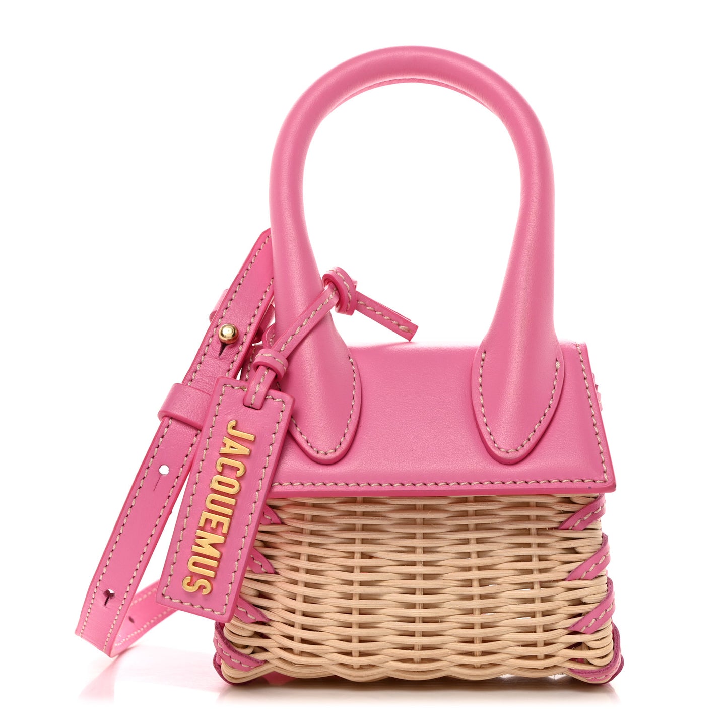 Smooth Calfskin Wicker Le Chiquito Pink