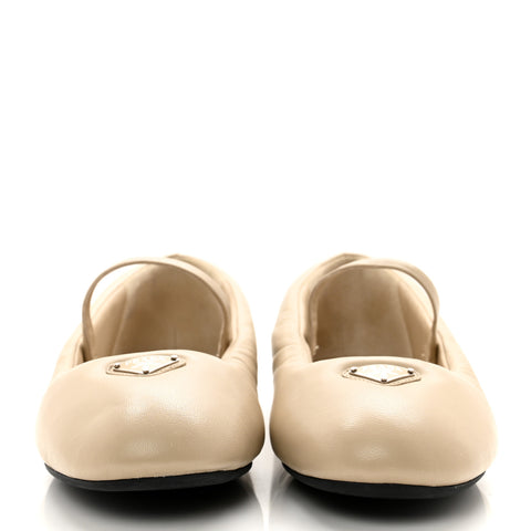 Nappa Soft Padded Triangle Ballet Flats 38 Deserto