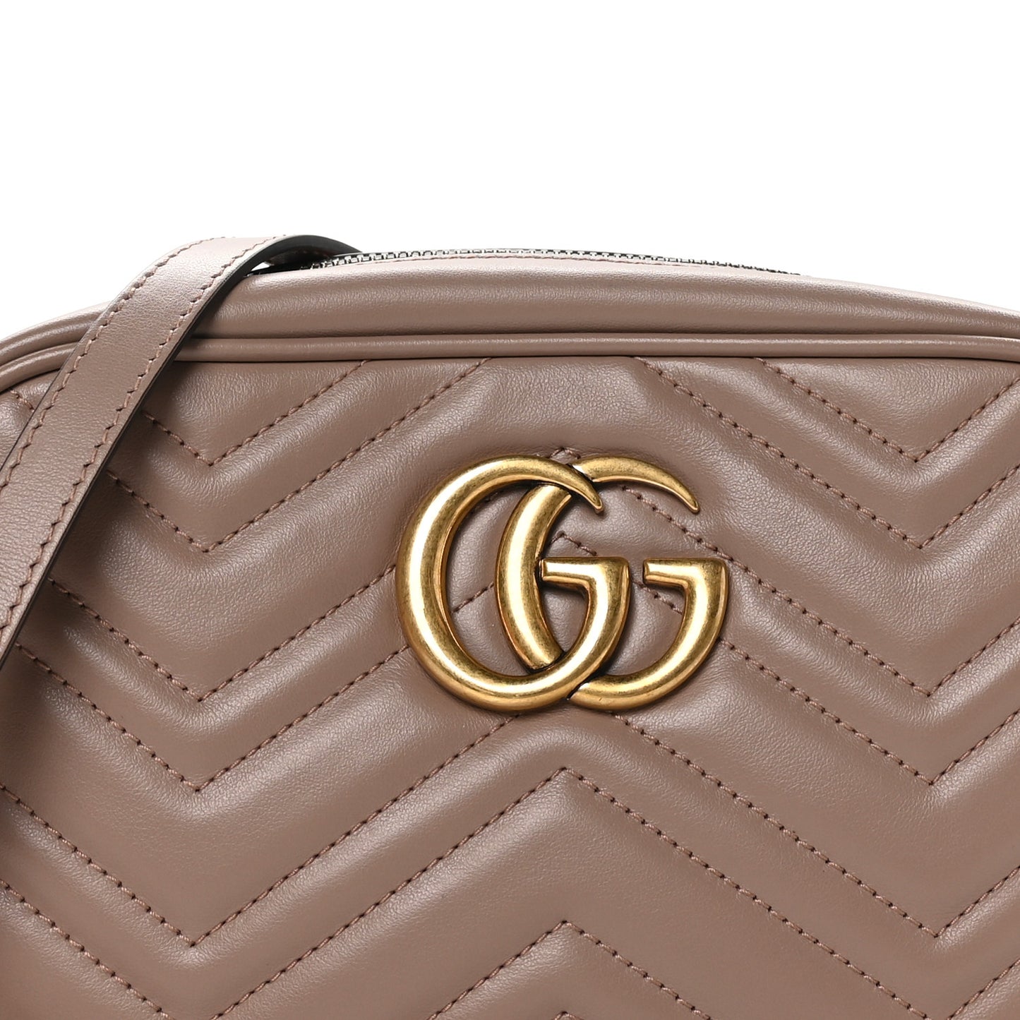 Calfskin Matelasse Small GG Marmont Chain Shoulder Bag Porcelain Rose