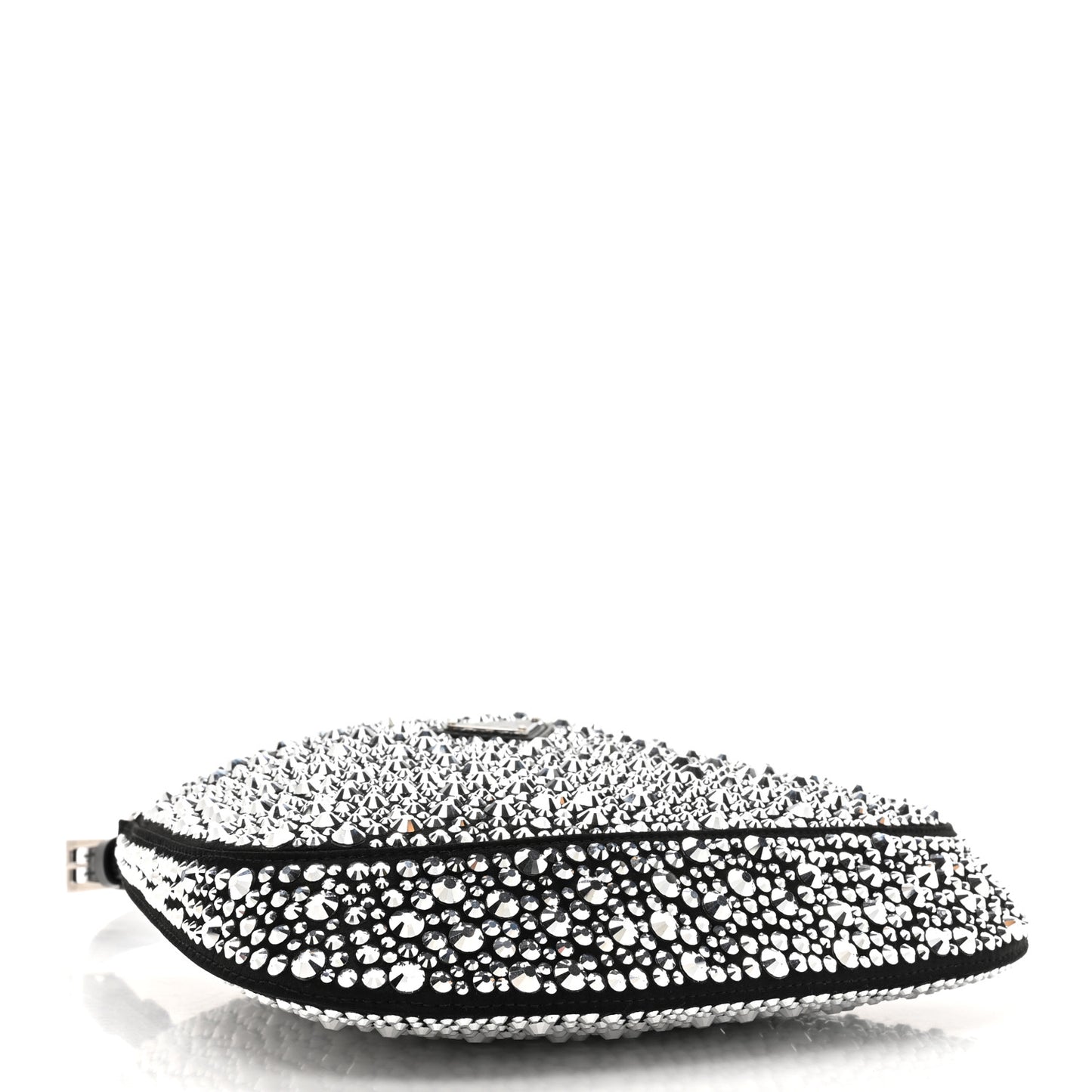 Satin Crystal Cleo Adjustable Strap Shoulder Bag Metal