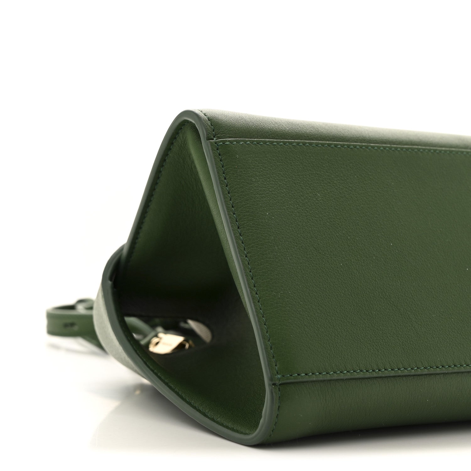Salvatore Ferragamo Calfskin Mini Hug Bag Forrest Green 8 of 9