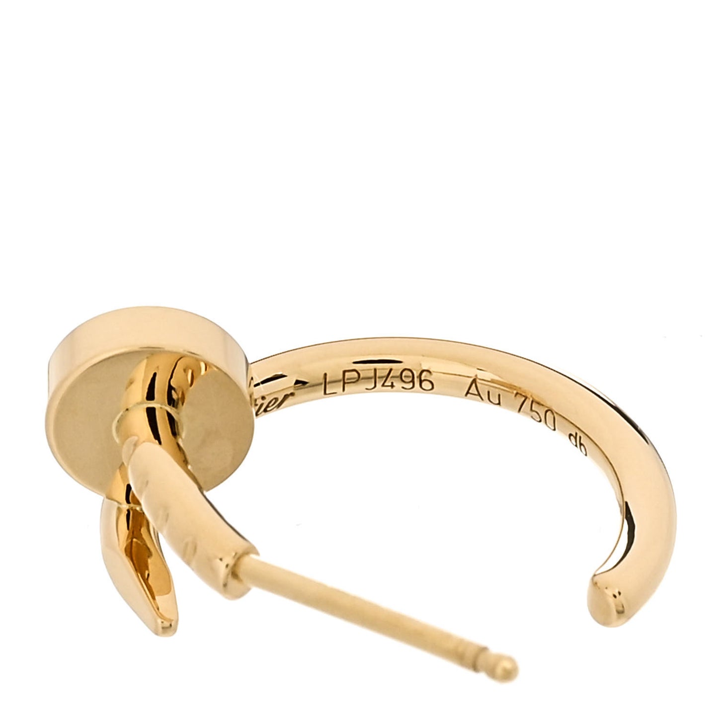 18K Yellow Gold Juste Un Clou Hoop Earrings