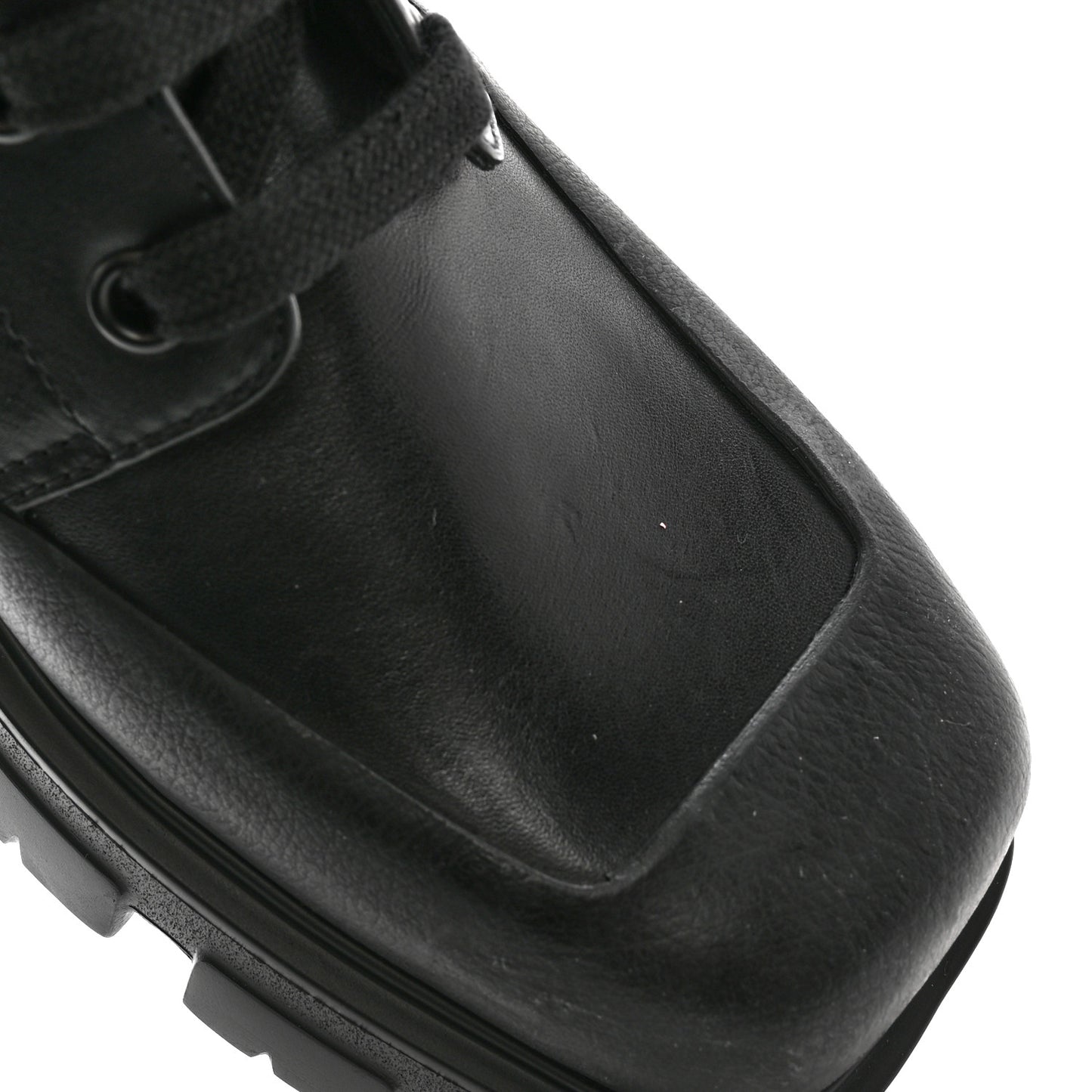 Vitello Mens Lug Sole 45mm Combat Boots 9 Black
