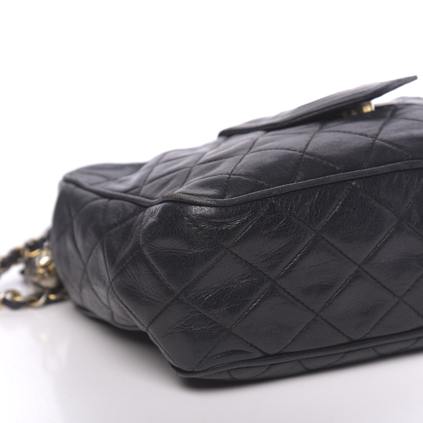 Lambskin Quilted CC Tassel Camera Bag Navy Blue
