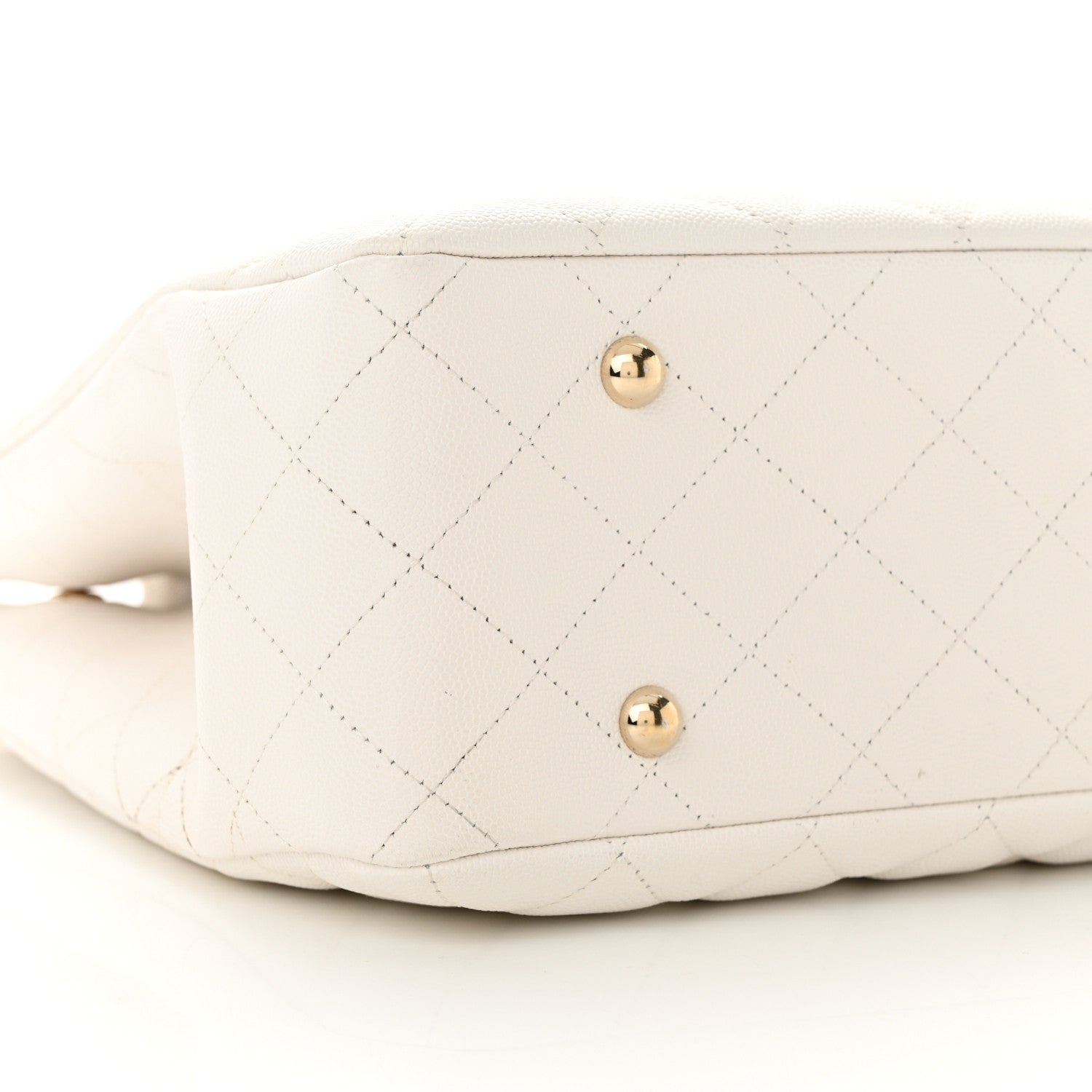 Chanel Caviar Quilted Large Classic Shopping Tote White 9 of 12