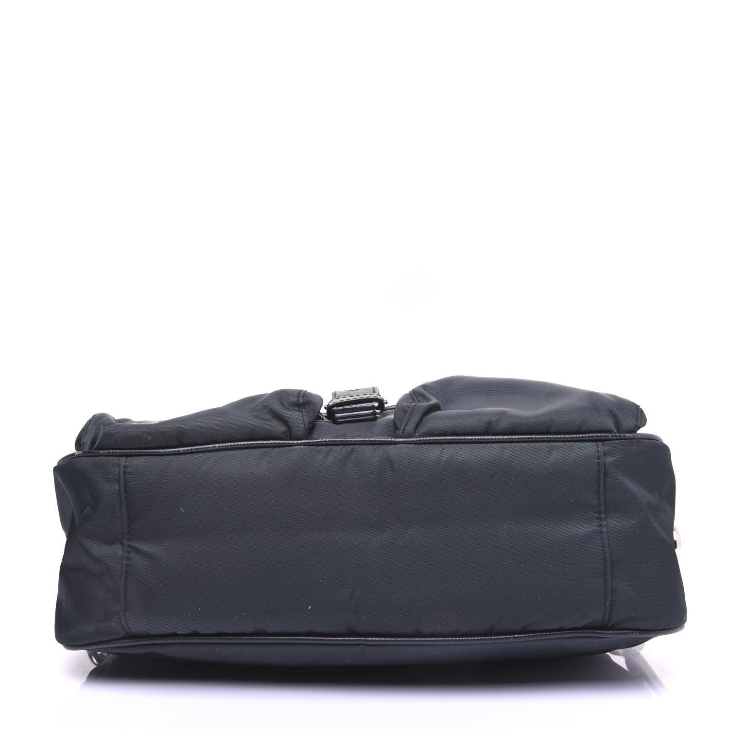 Prada Tessuto Nylon Saffiano Shoulder Bag Dark Green 11 of 18