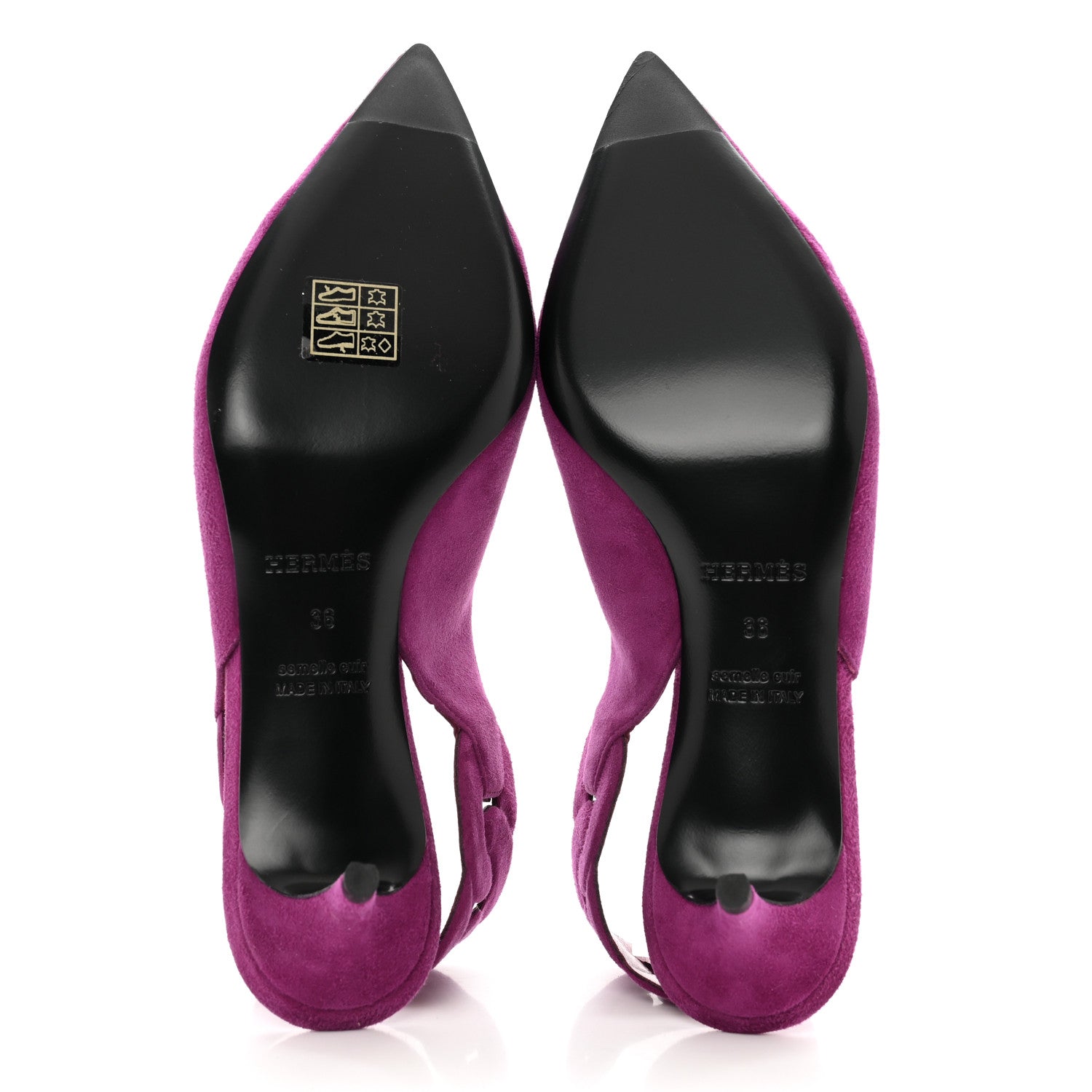 Hermes Suede Goatskin Gabriela 40 Pumps 36 Violet Heliotrope 5 of 9