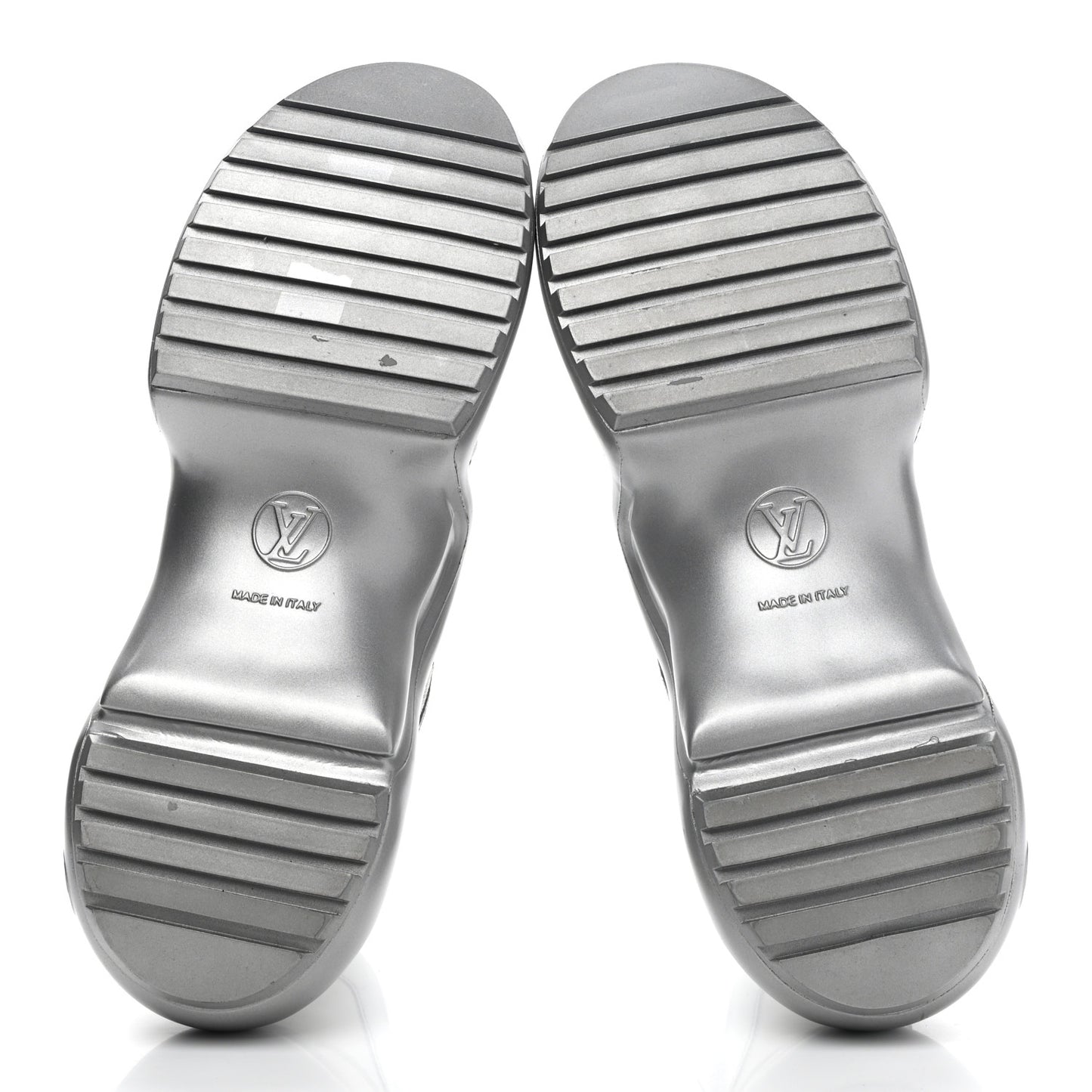 Metallic Calfskin Technical Nylon LV Archlight Sneakers 39 White Silver