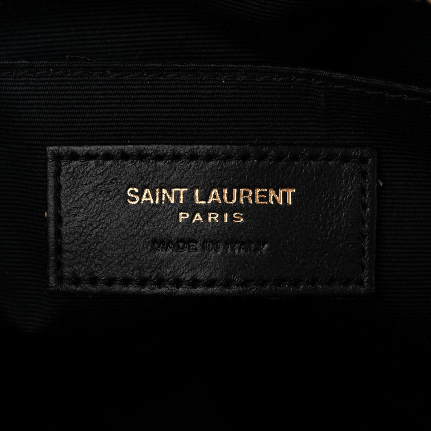 Tweed Calfskin Monogram Lou Camera Bag Black