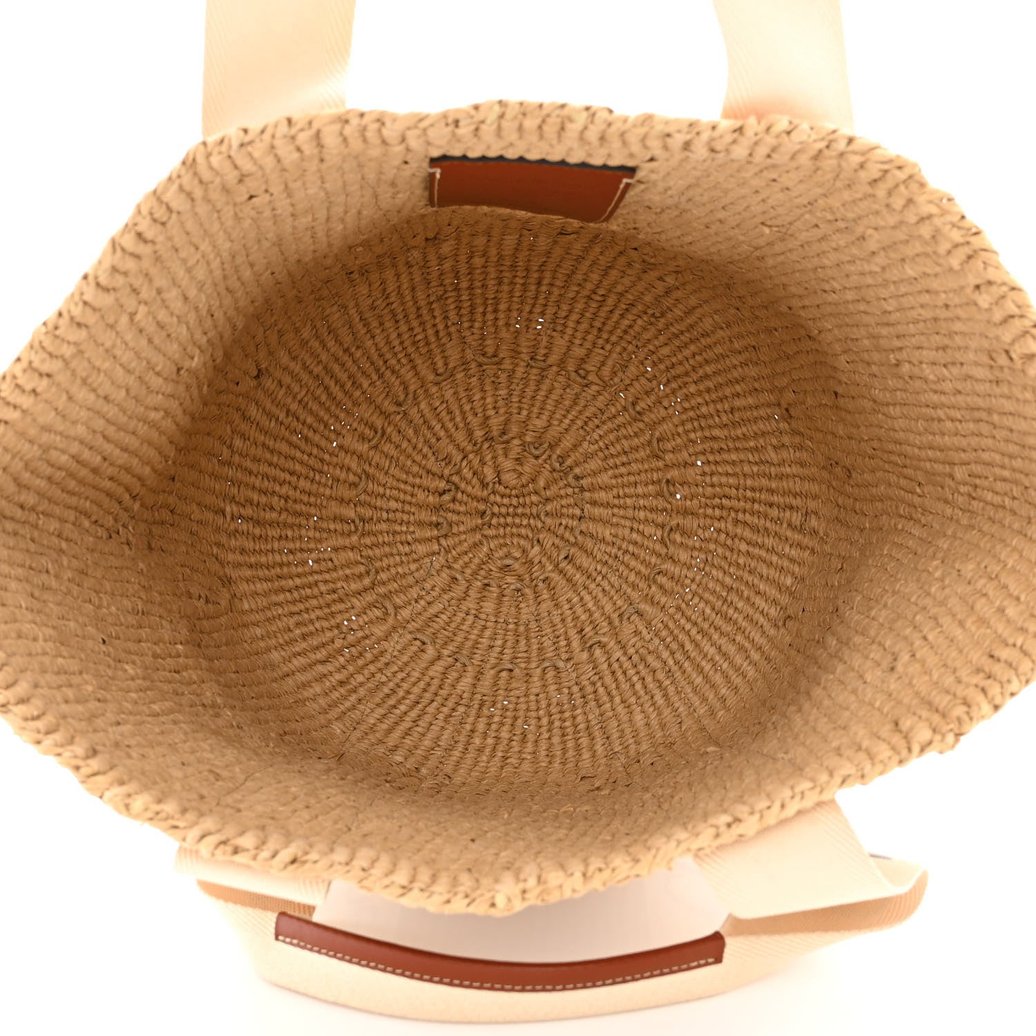 Chloe Raffia Large Woody Tote White 5 of 12