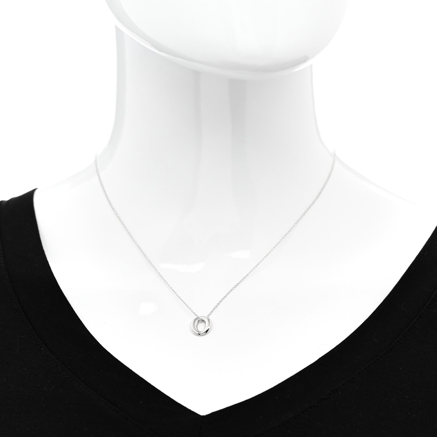 Platinum Elsa Peretti Sevillana Pendant Necklace