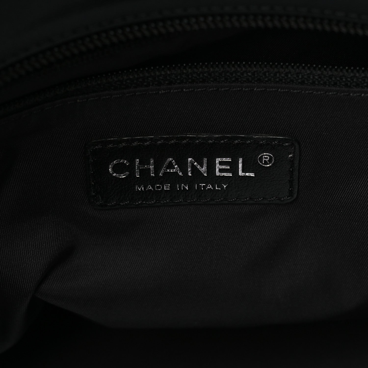 Chanel Coated Canvas Quilted Large Paris Biarritz Tote Black 6 of 9