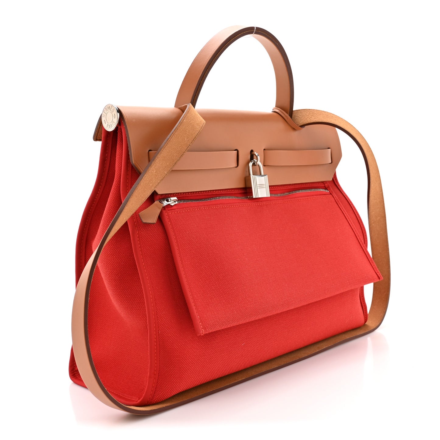 Vache Hunter Toile Herbag Zip 31 PM Rouge Tomate Natural