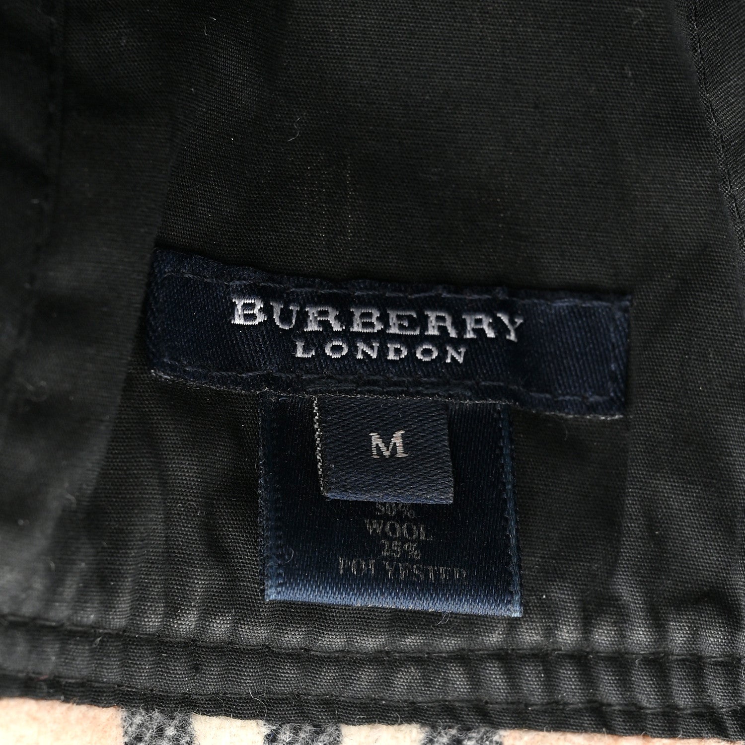 Burberry Wool Cotton Vintage Check Bucket Hat Archive Beige 6 of 6