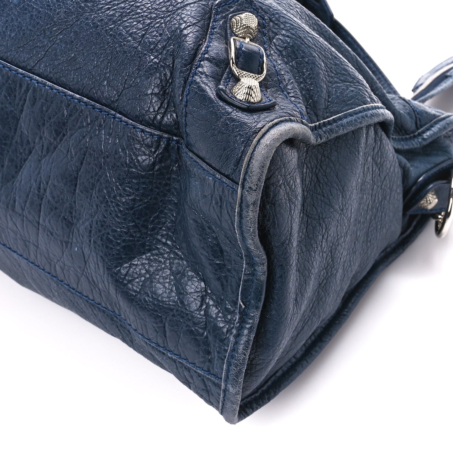 Agneau Giant 12 Silver Hardware City Bleu Obscur