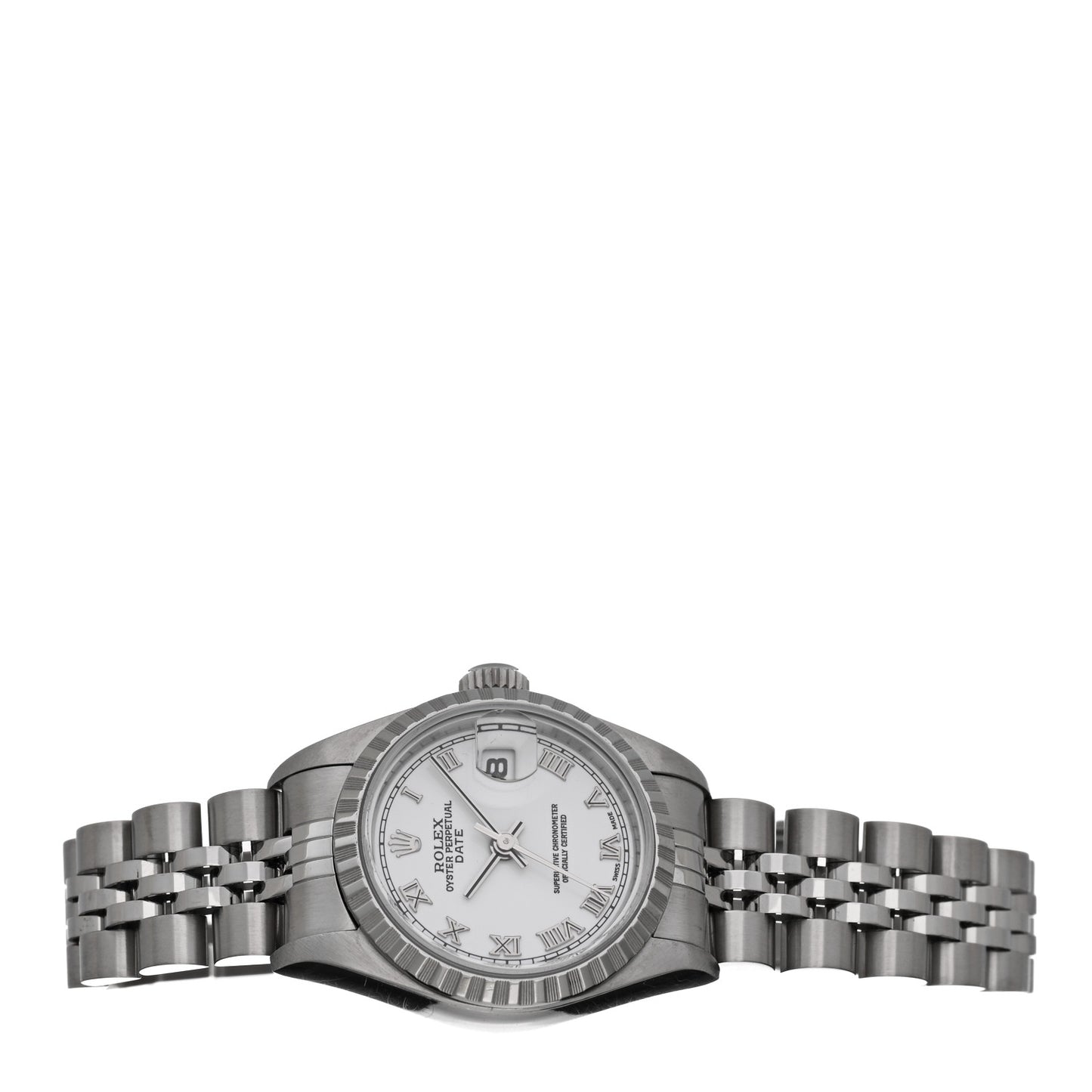 Stainless Steel 26mm Oyster Perpetual Datejust Watch White Roman 79240