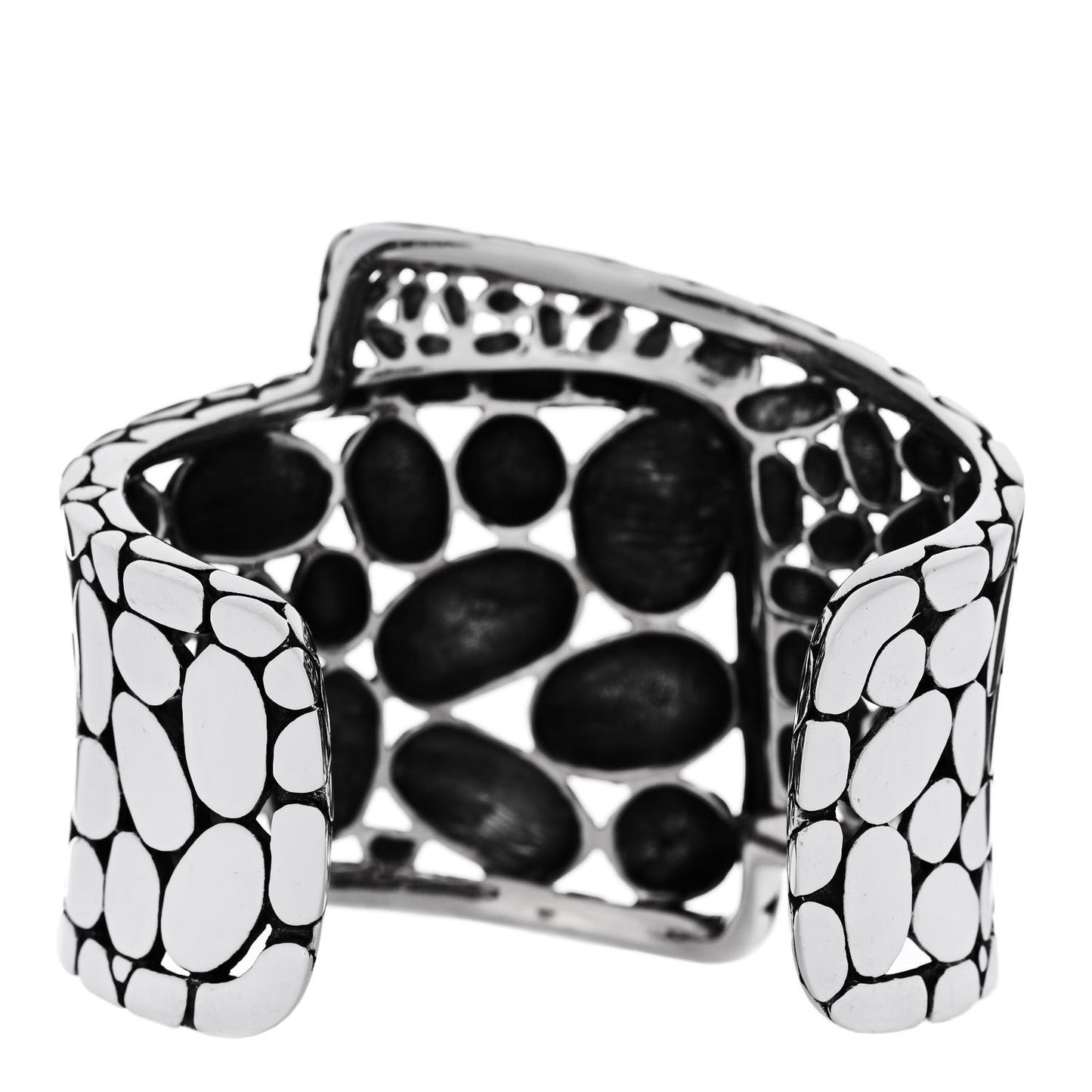 Sterling Silver Kali Pebble Overlap Cuff Bracelet