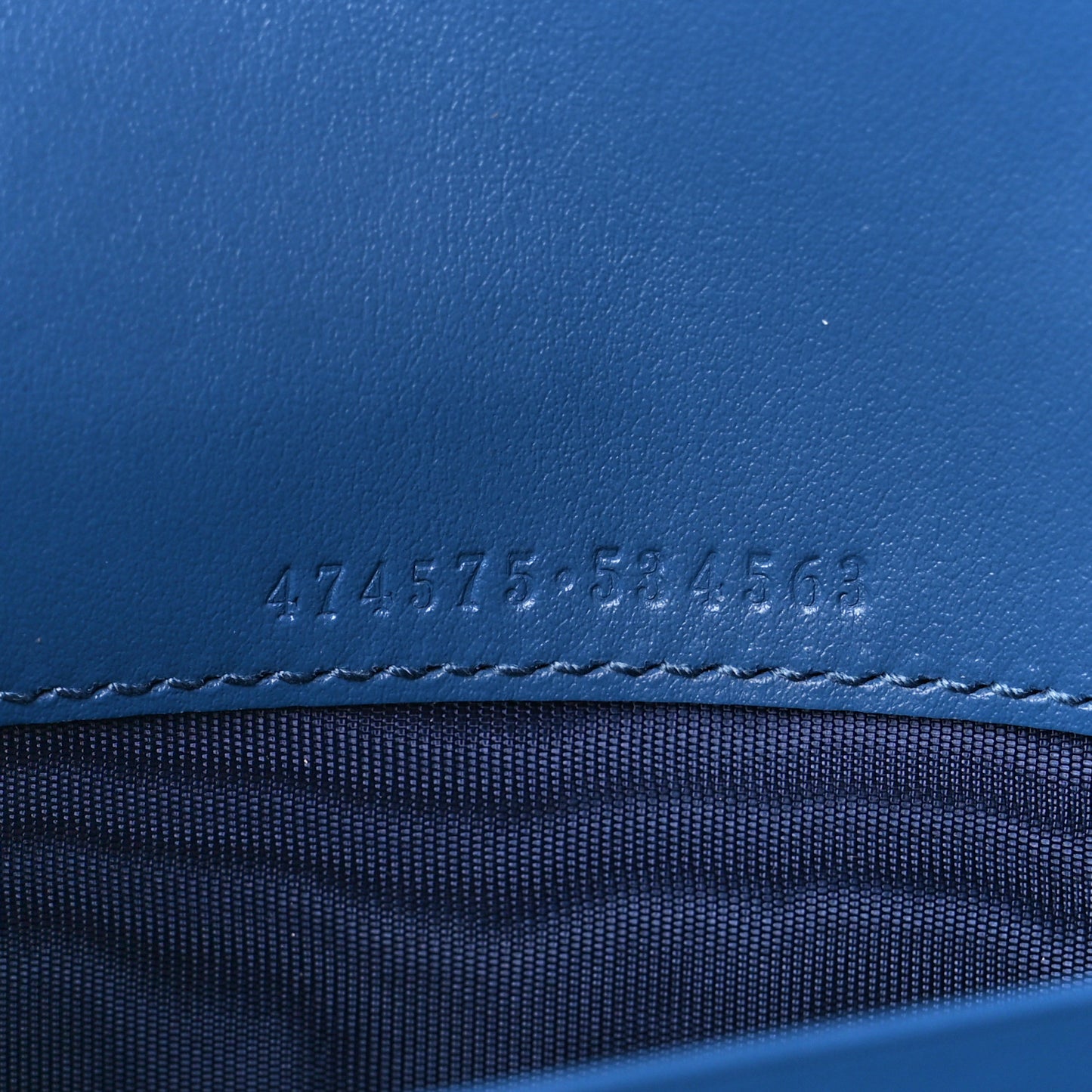 Calfskin Matelasse Aria GG Marmont Chain Wallet Clear Blue