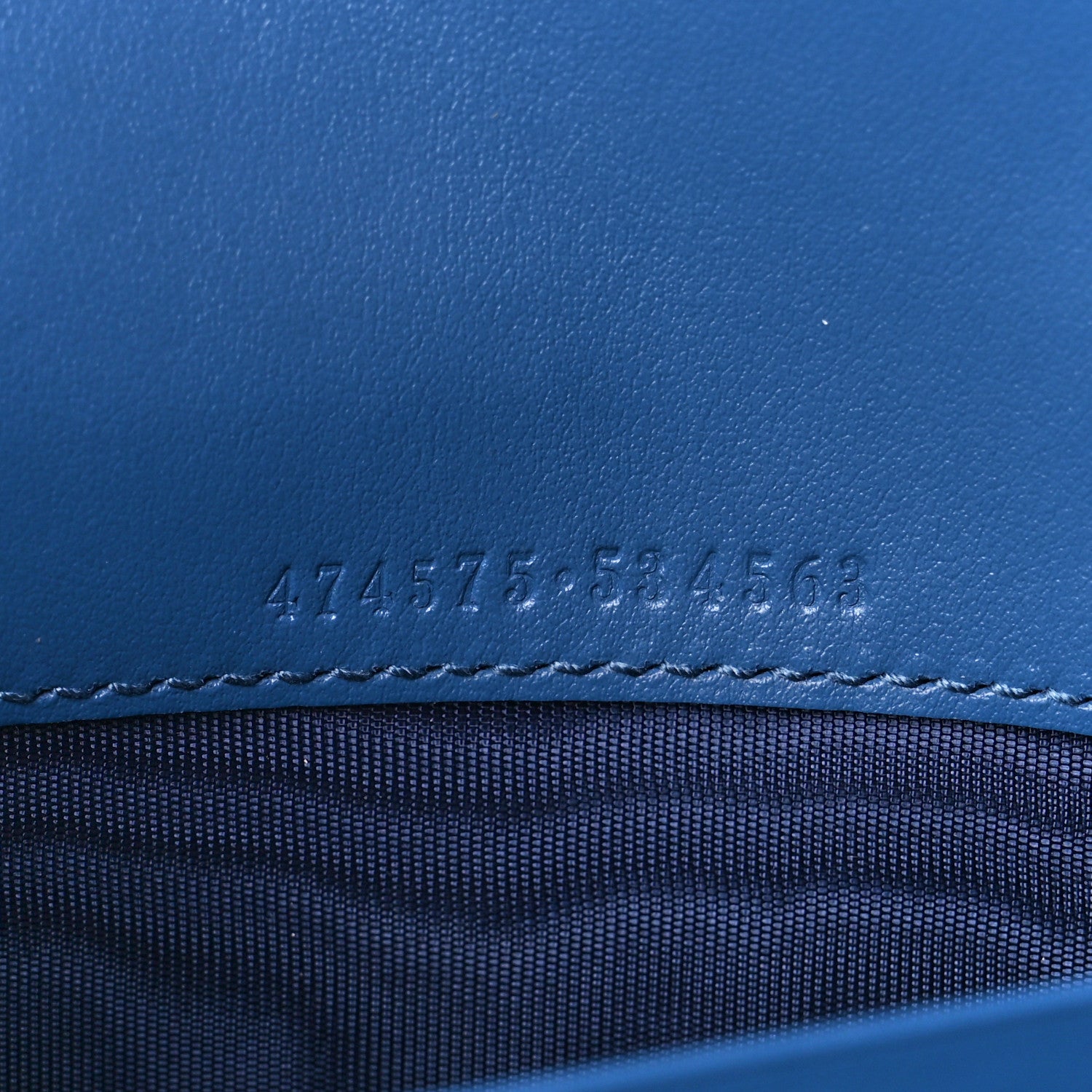 Gucci Calfskin Matelasse Aria GG Marmont Chain Wallet Clear Blue 6 of 10