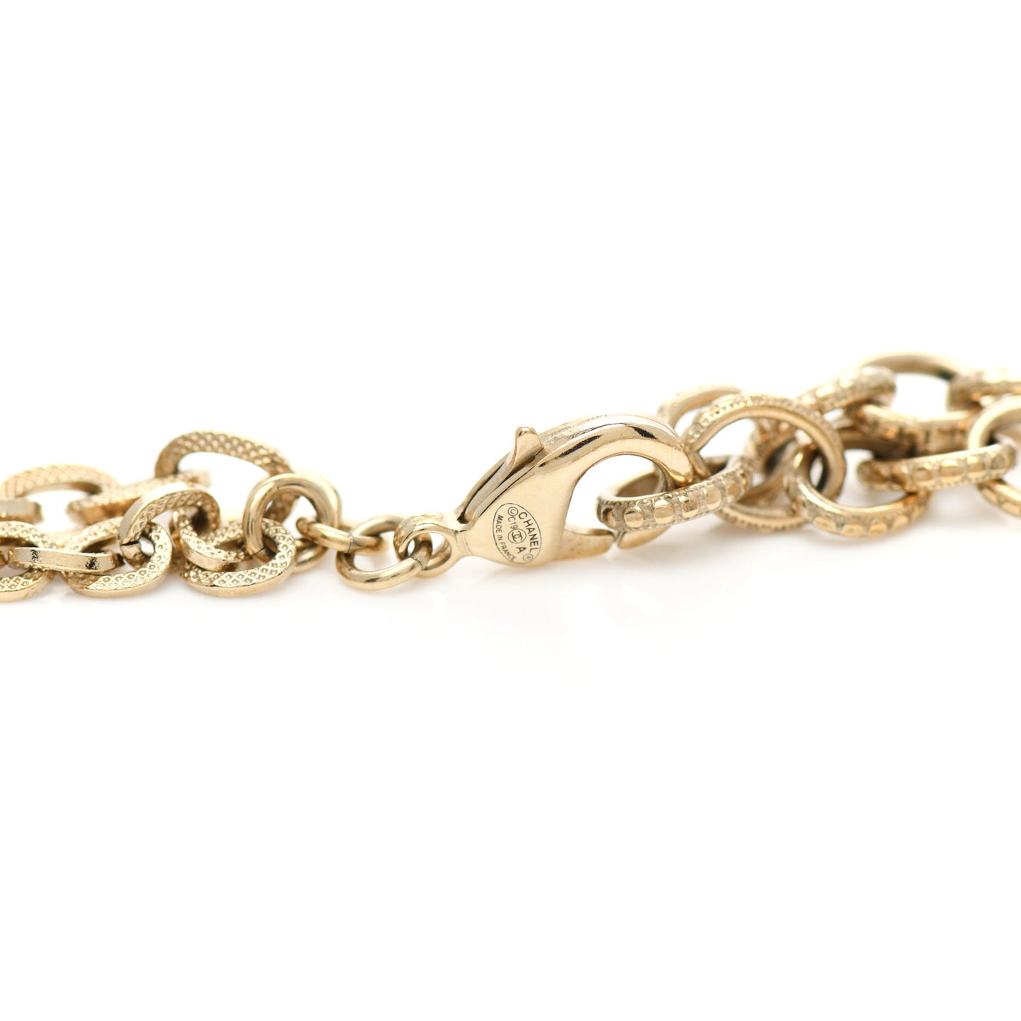 Crystal Pearl CC Long Multistrand Necklace Gold