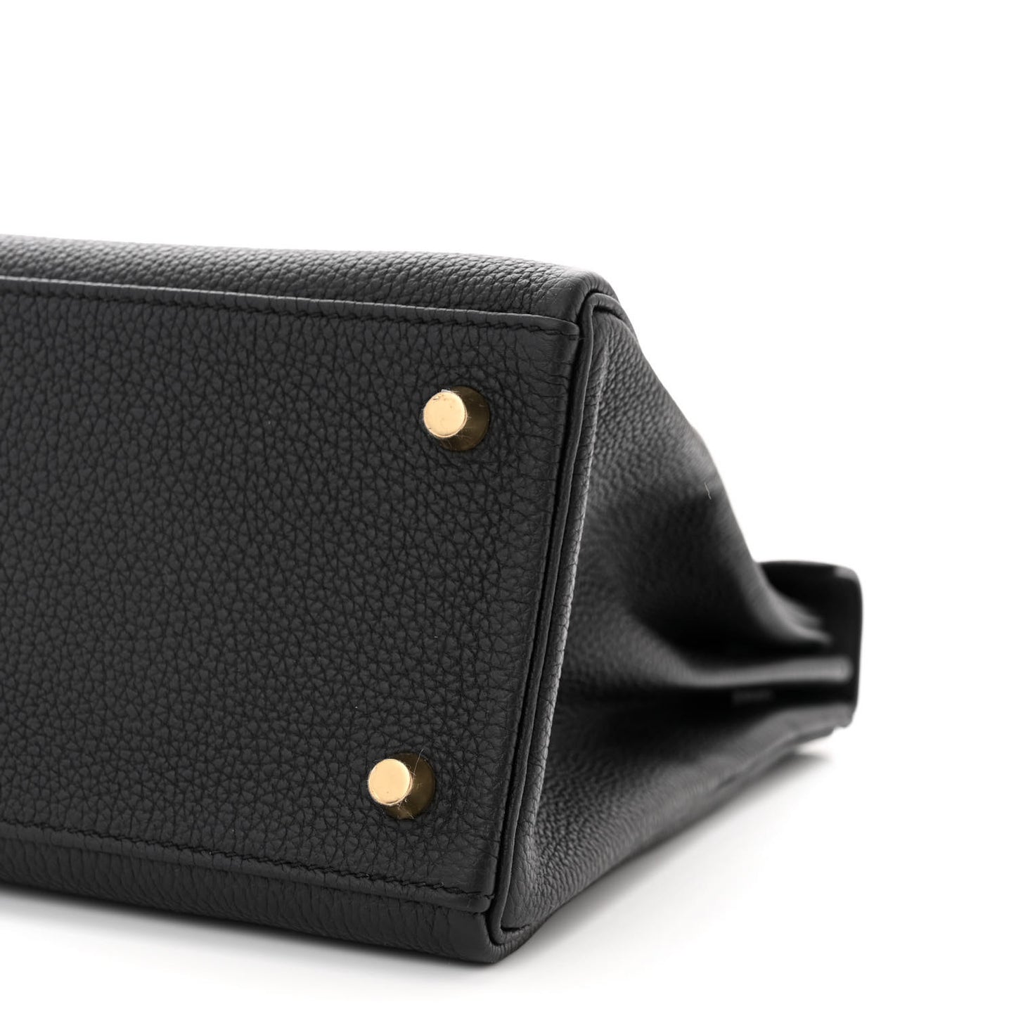 Togo Horseshoe Kelly Retourne 28 Black Vert Fonce