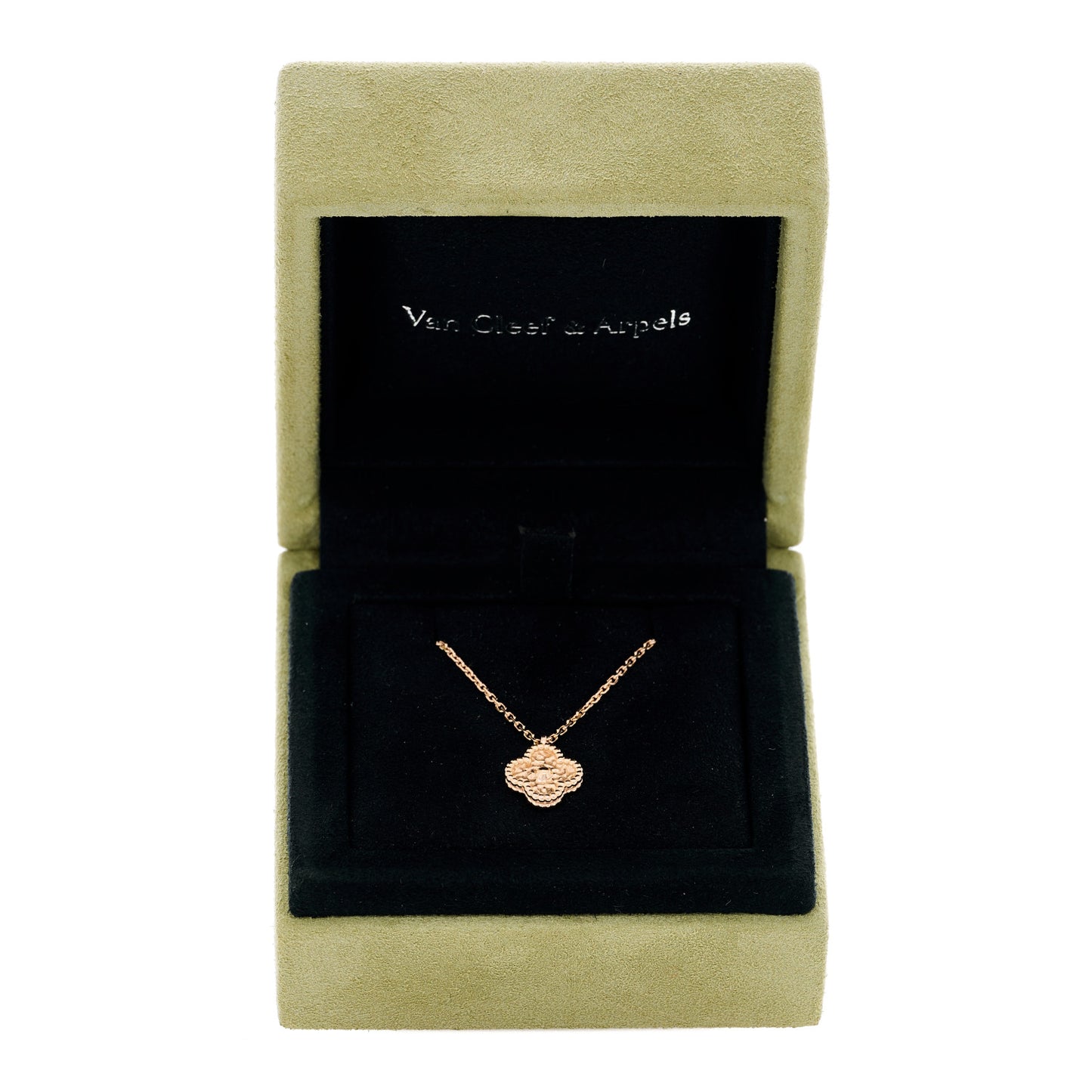 18K Rose Gold Sweet Alhambra Pendant Necklace